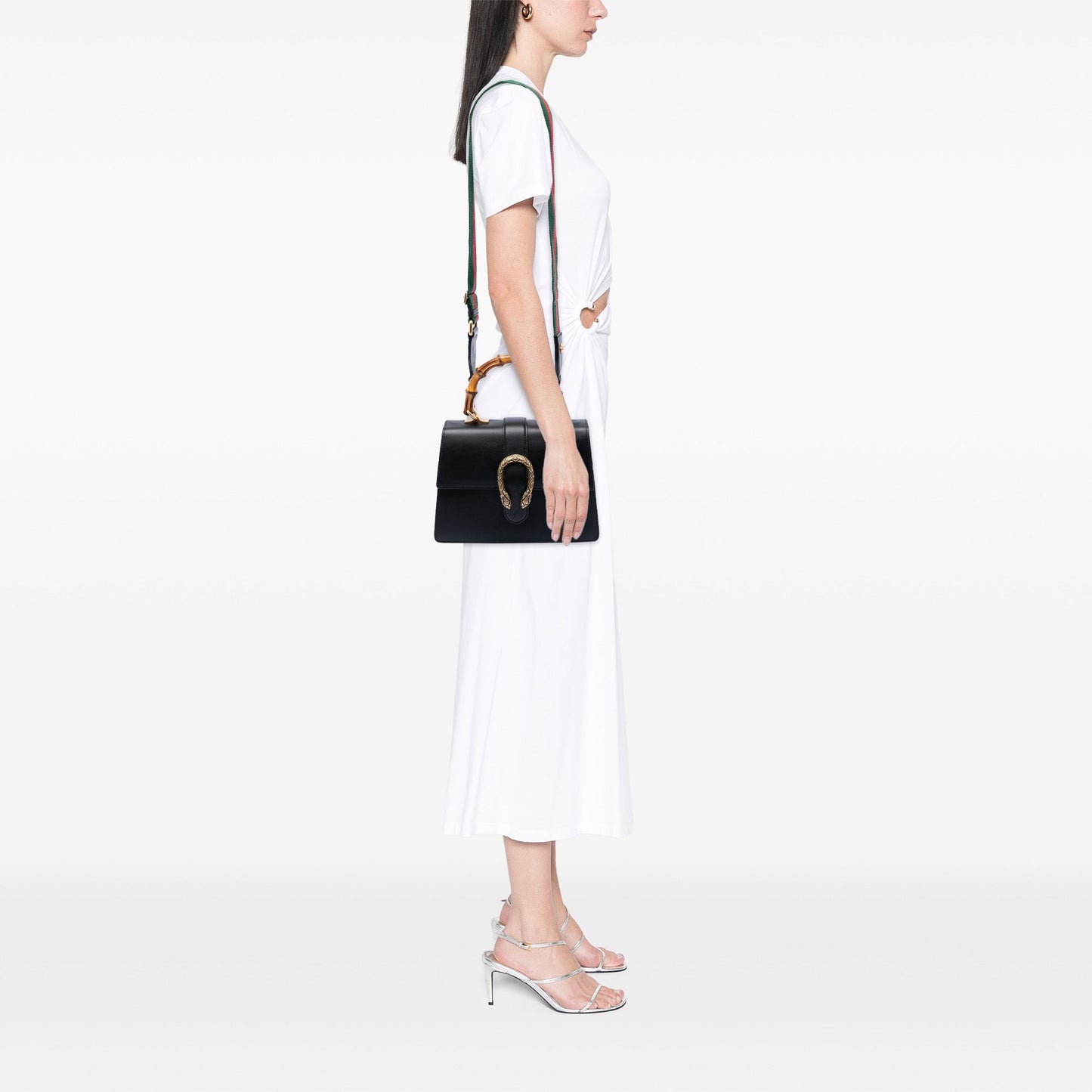 Gucci Medium Calfskin Bamboo Dionysus Web Satchel
