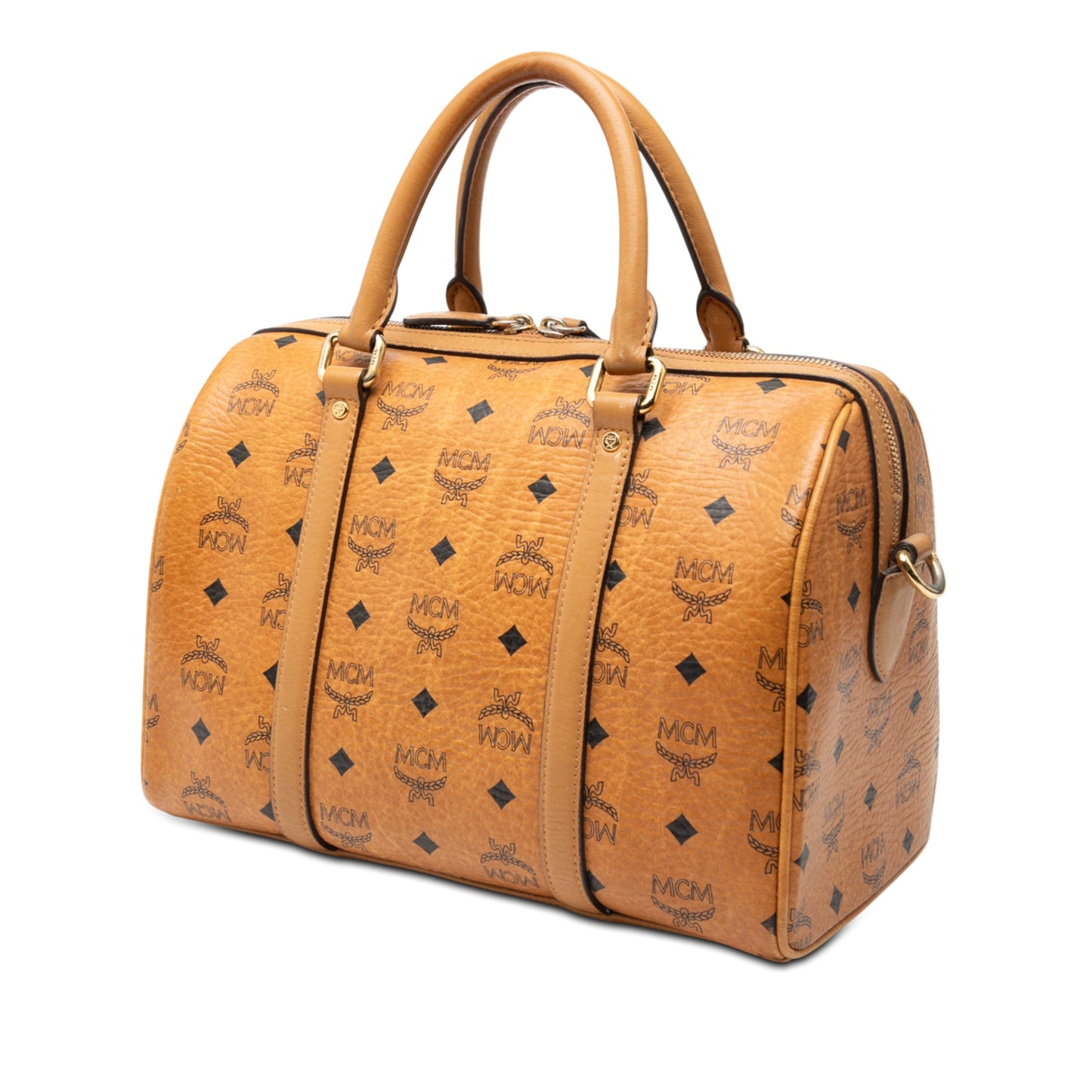 MCM Visetos Coated Canvas Satchel