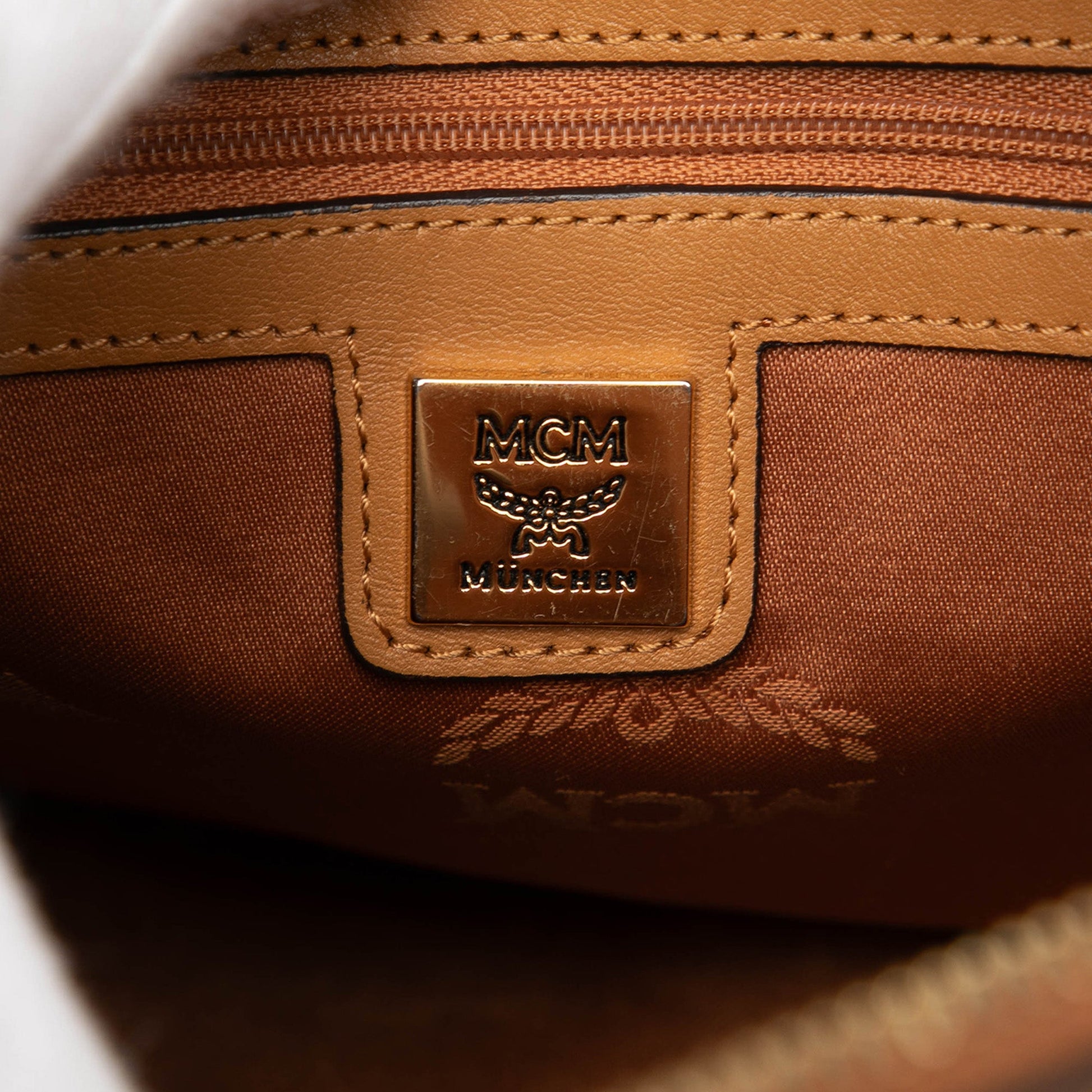 MCM Visetos Coated Canvas Satchel