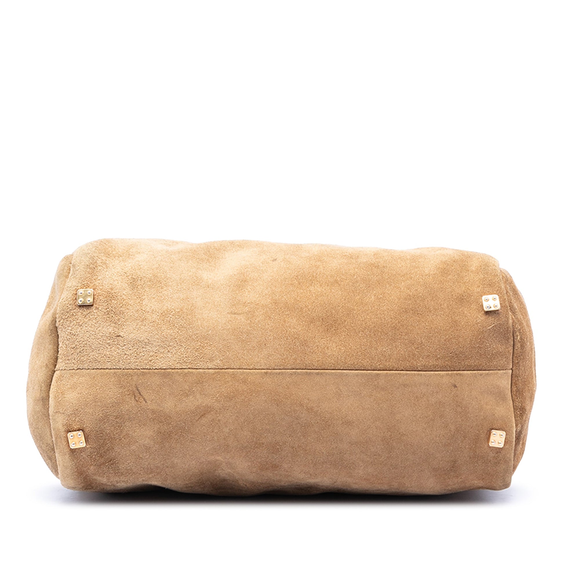 Suede Anagram Boston Bag