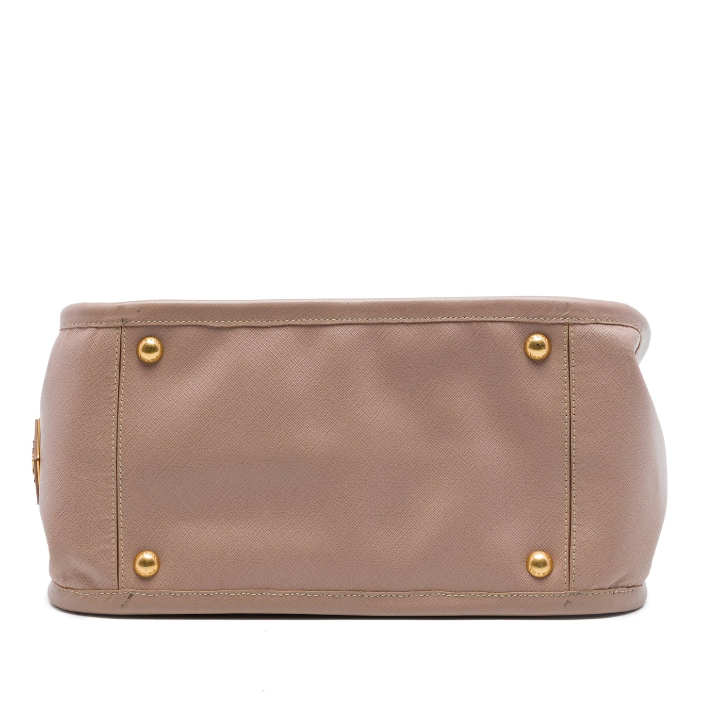 Prada Saffiano Lucido Top Handle Frame Tote