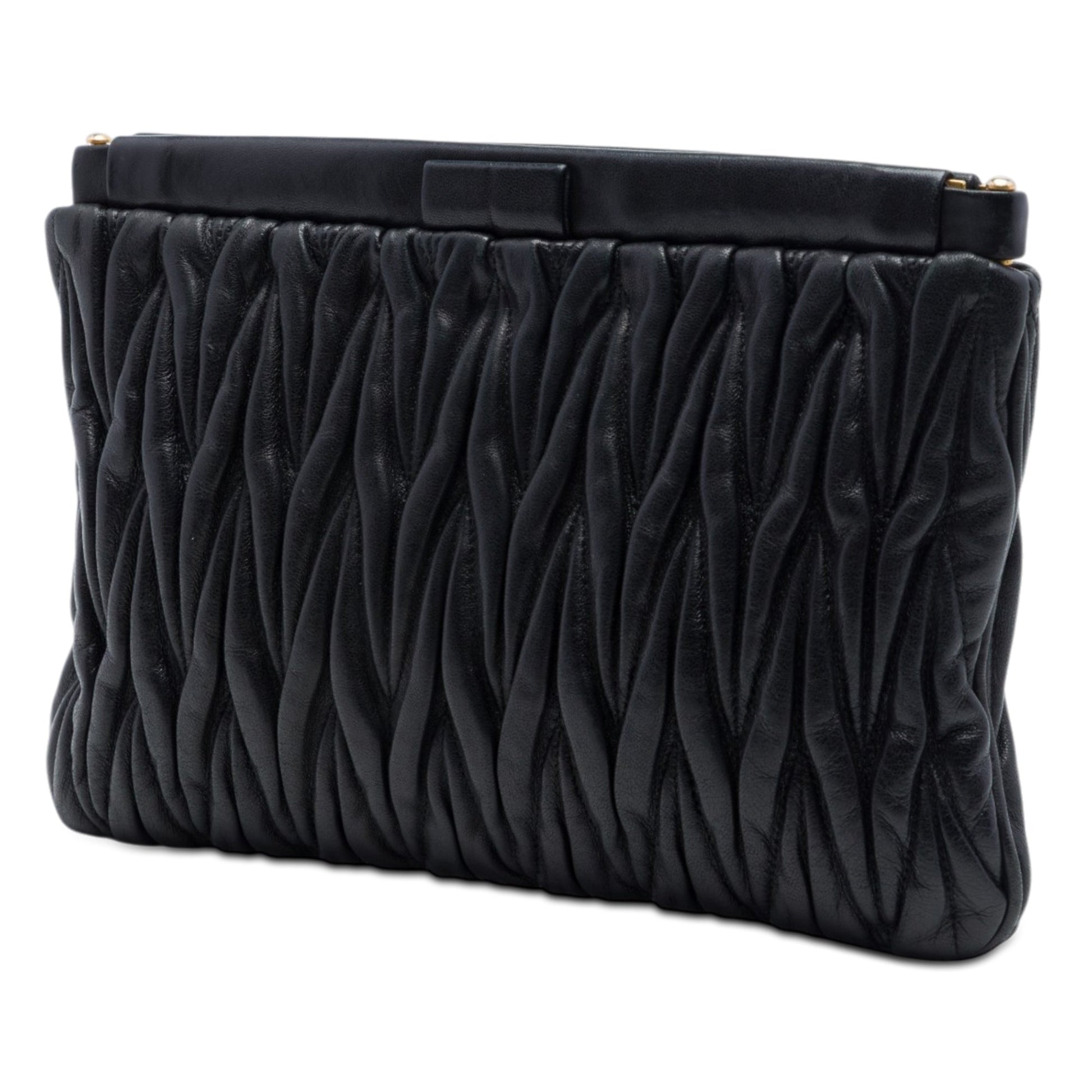 Miu Miu Matelasse Nappa Frame Clutch
