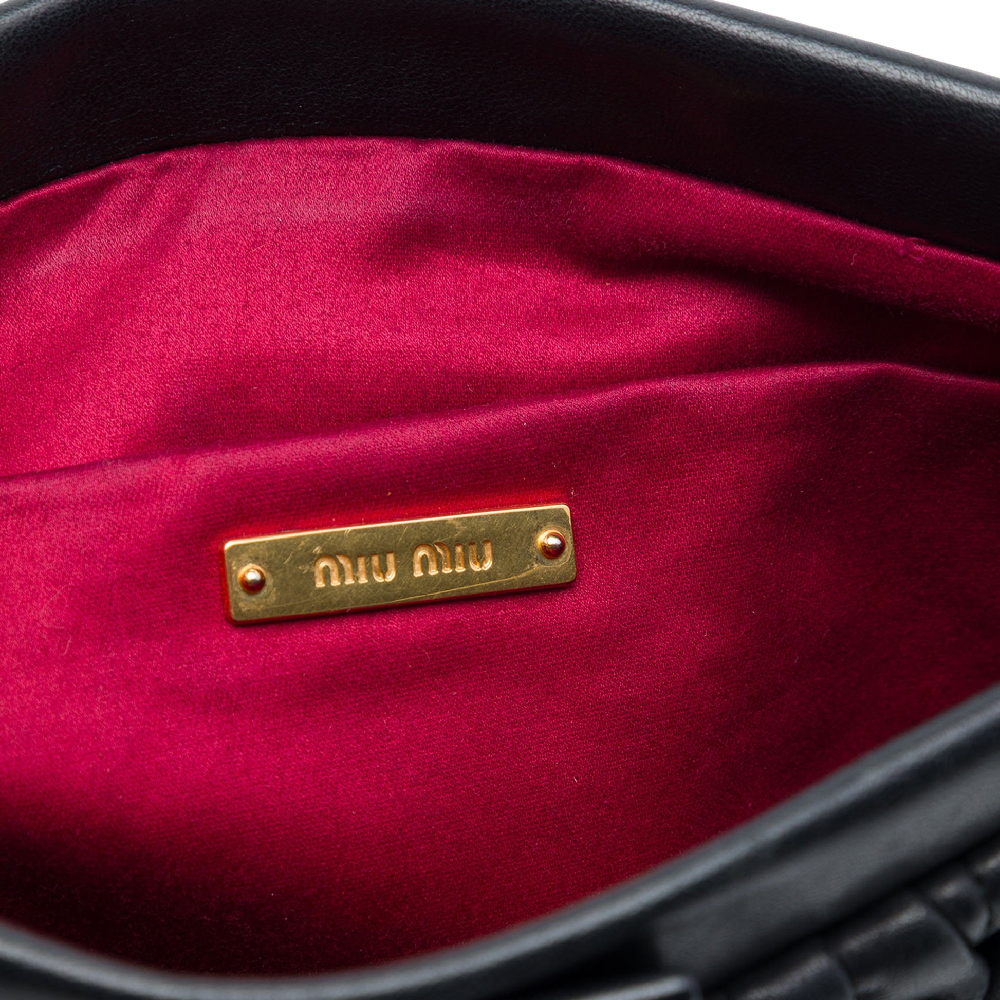 Miu Miu Matelasse Nappa Frame Clutch