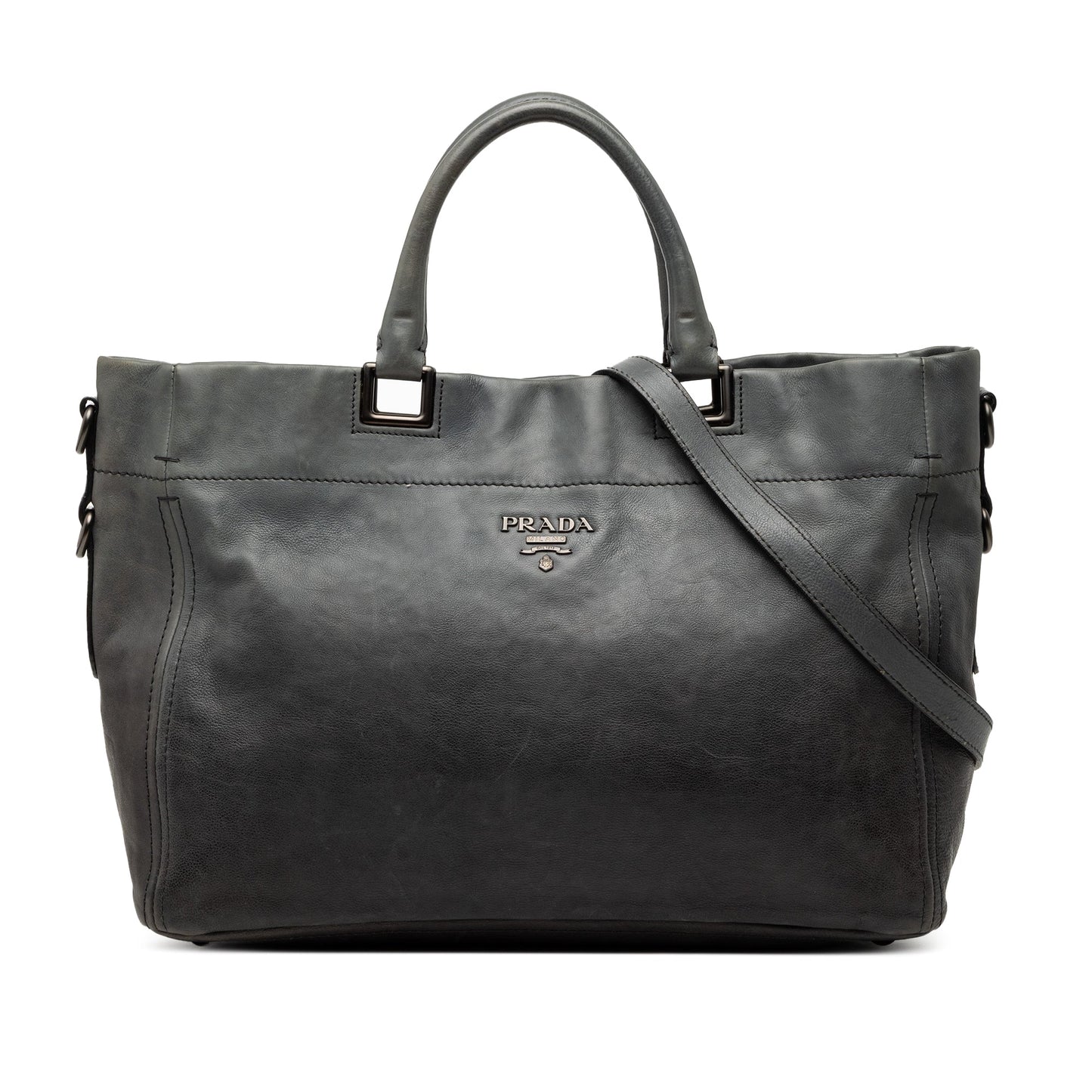 Prada Glace Calf Open Convertible Tote