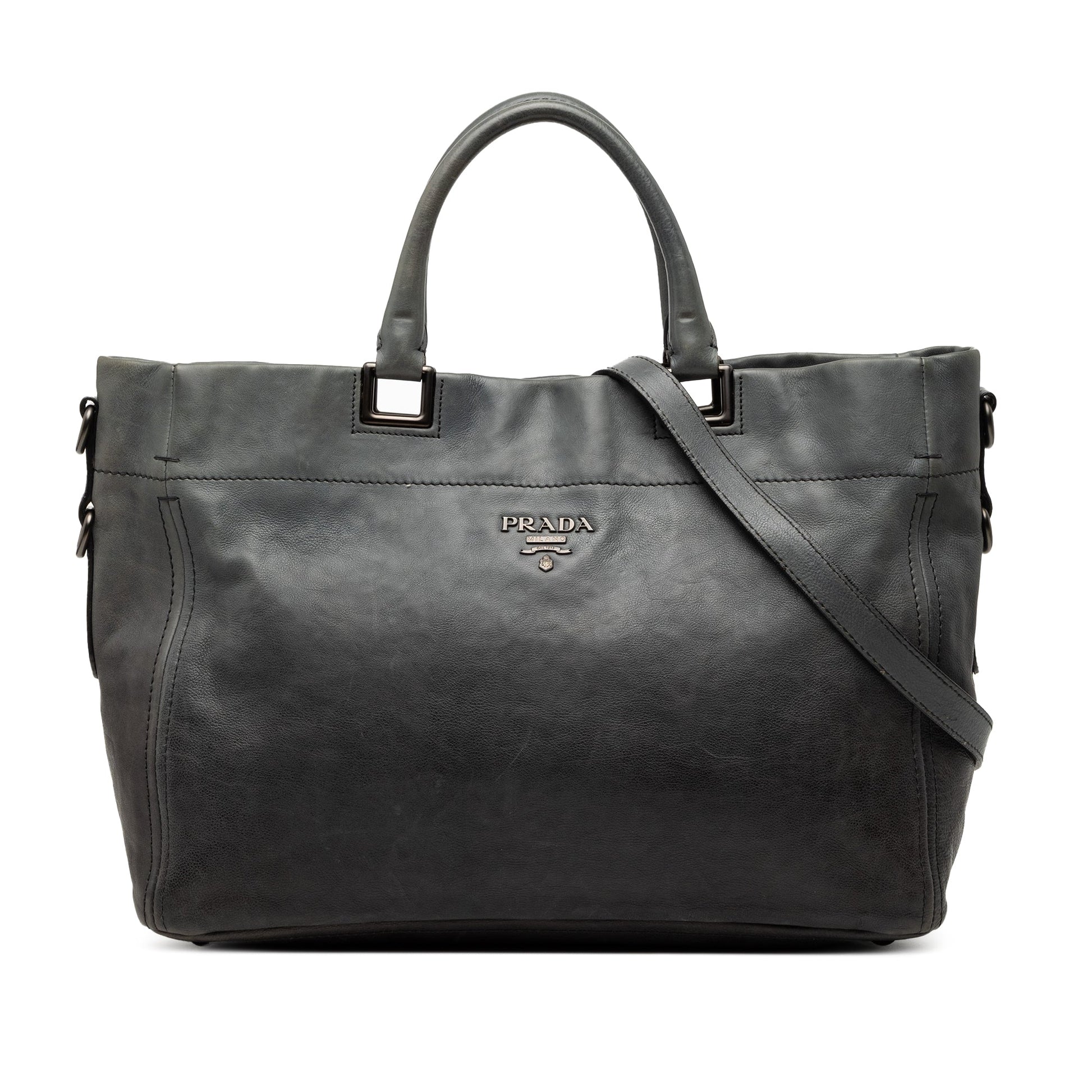 Prada Glace Calf Open Convertible Tote