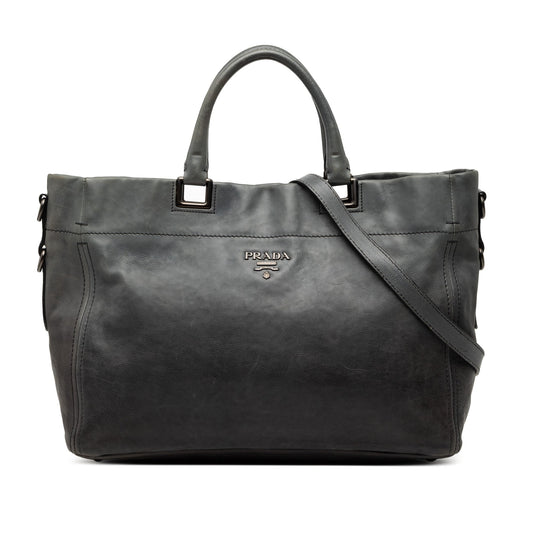 Prada Glace Calf Open Convertible Tote