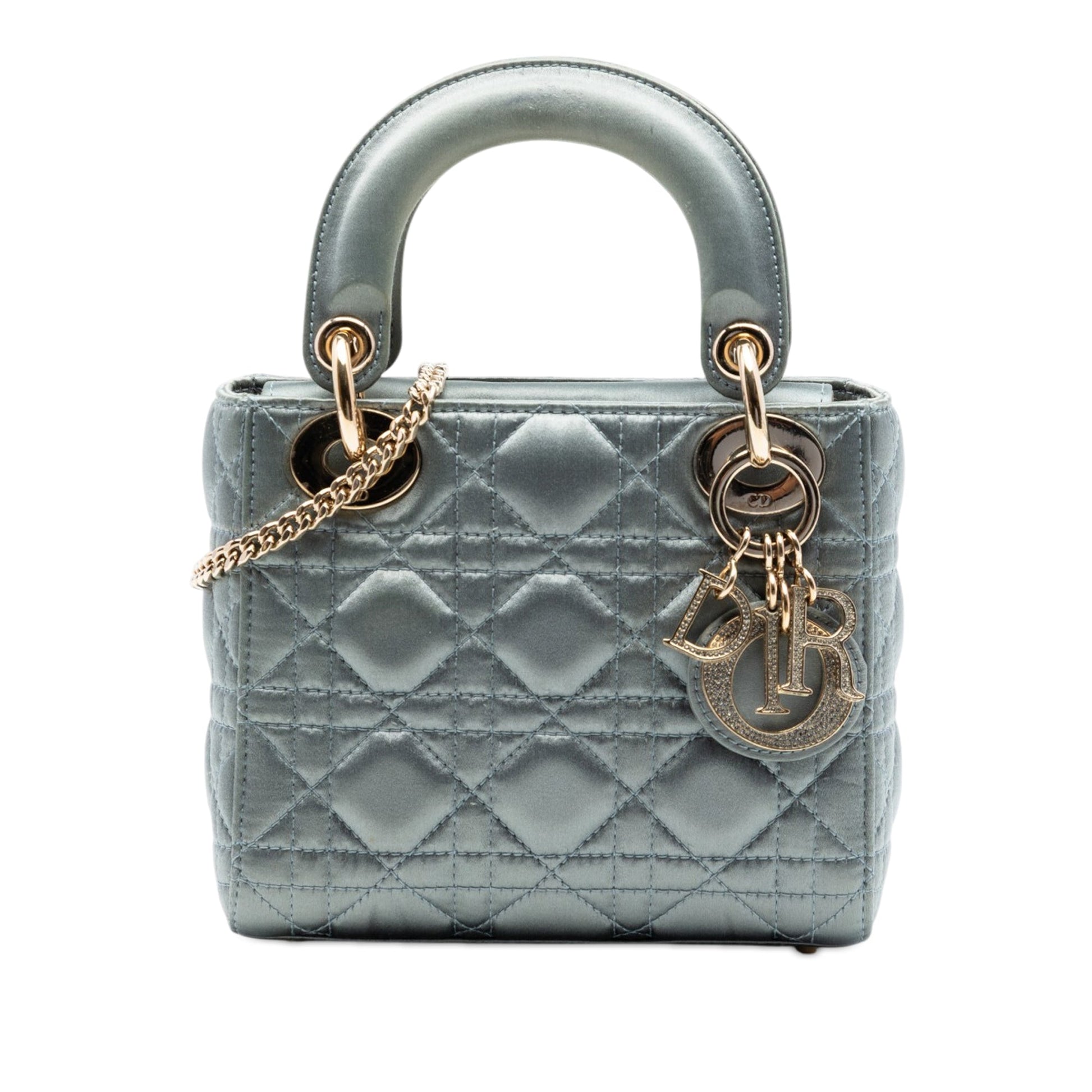 Dior Mini Satin Cannage Swarovski Crystal Lady Dior
