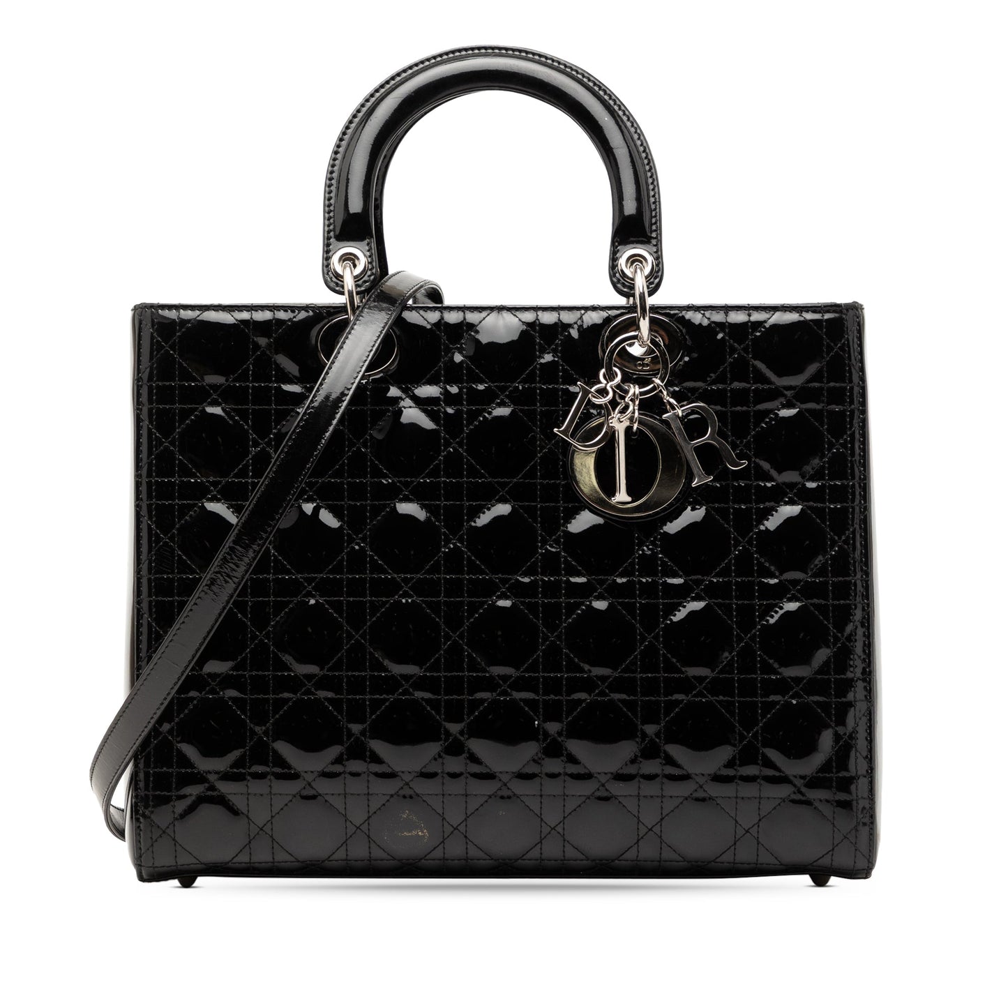 Dior Large Patent Cannage Lady Dior