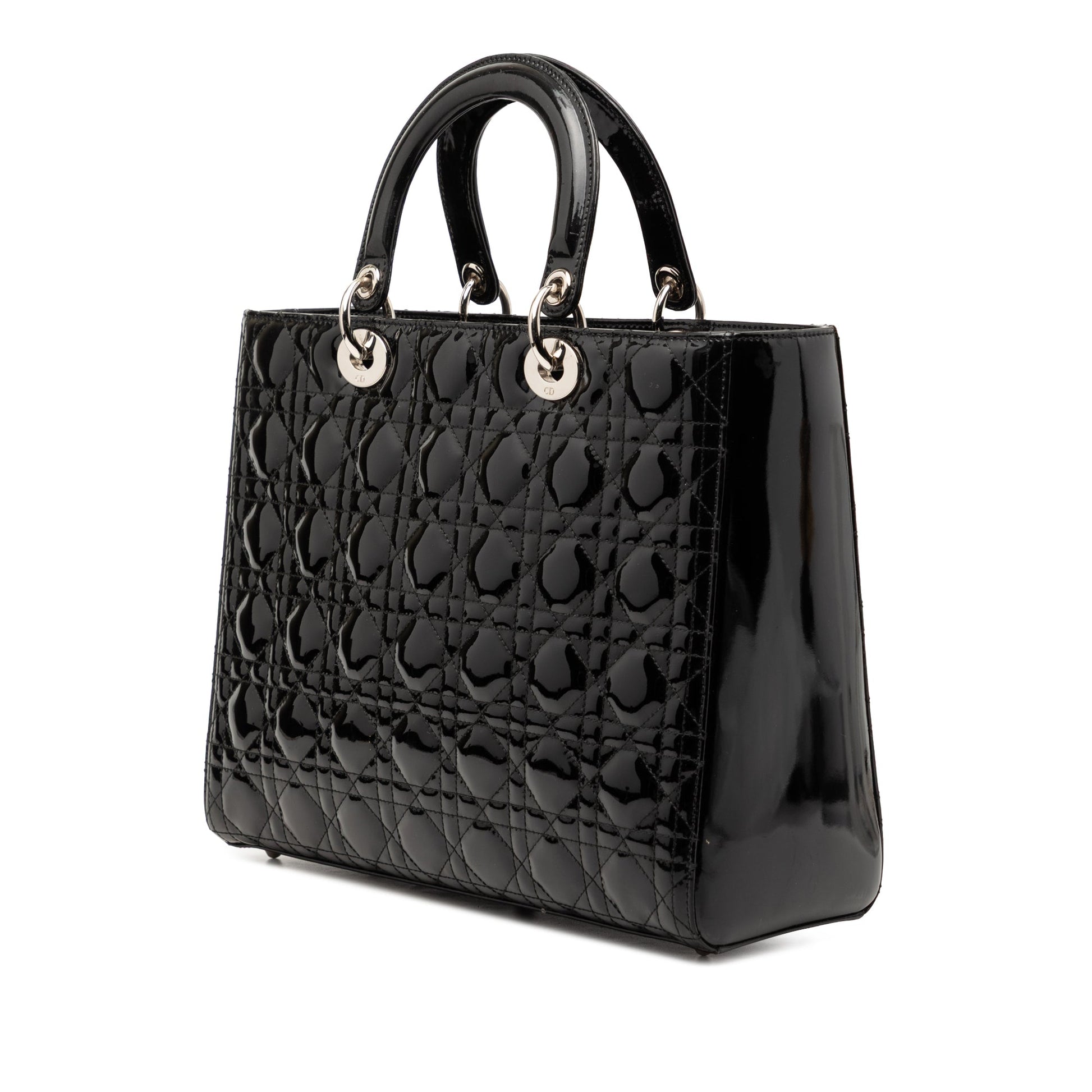 Dior Large Patent Cannage Lady Dior