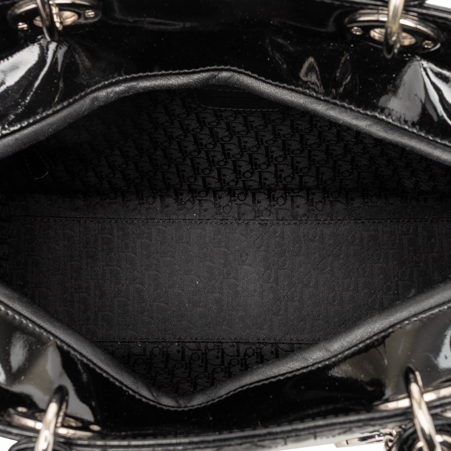 Dior Large Patent Cannage Lady Dior