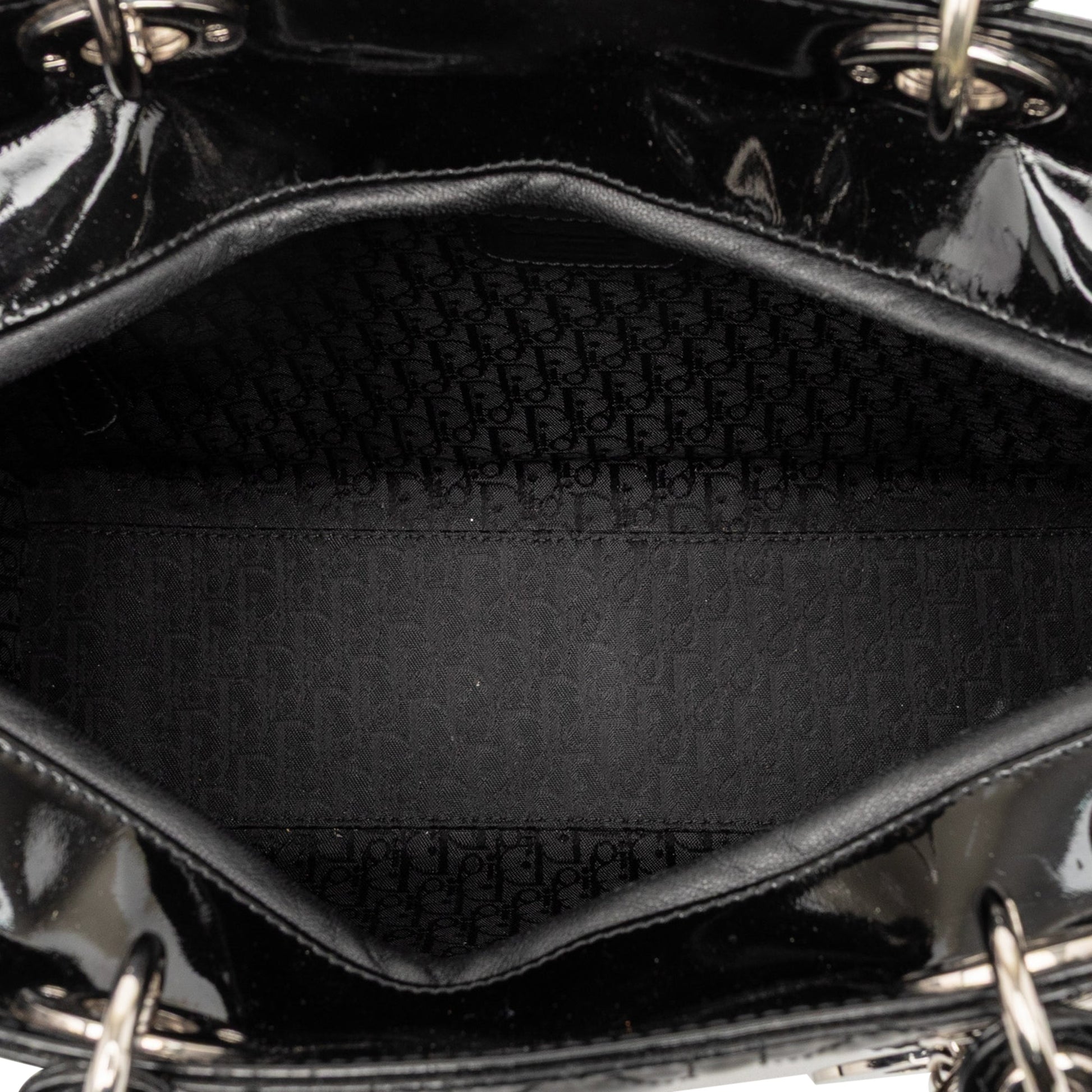 Dior Large Patent Cannage Lady Dior