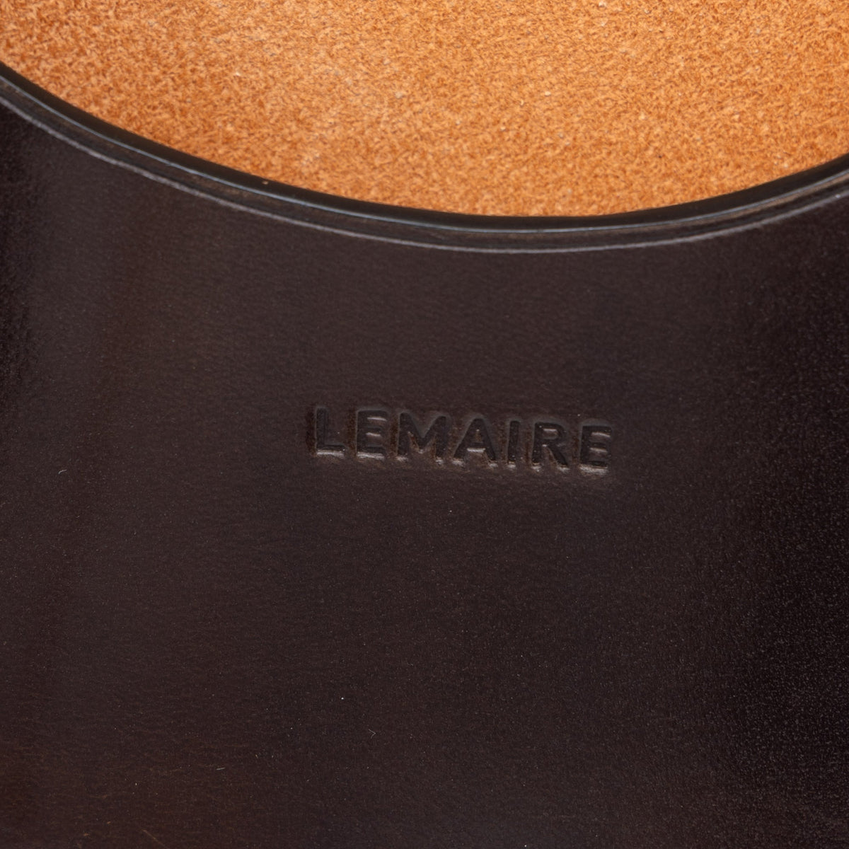 Lemaire Leather Cartridge Crossbody — Brown
