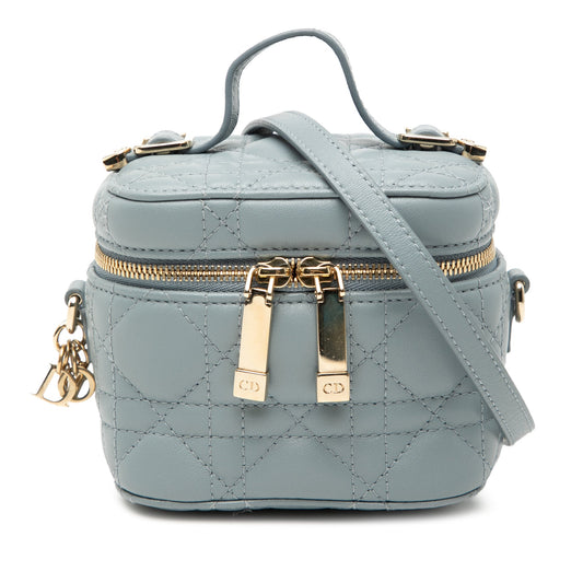 Dior Micro Lambskin Cannage Lady Dior Vanity Case