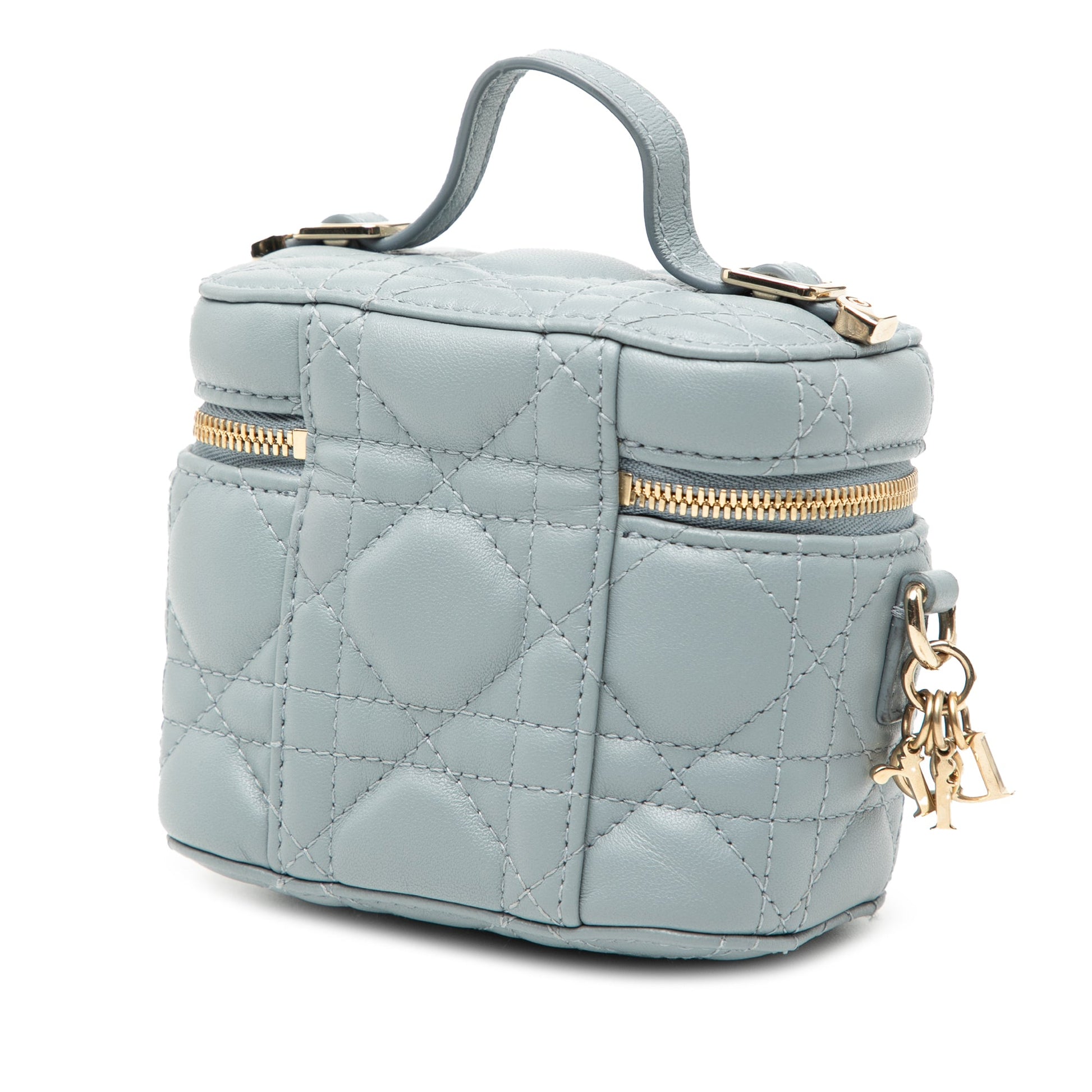 Dior Micro Lambskin Cannage Lady Dior Vanity Case