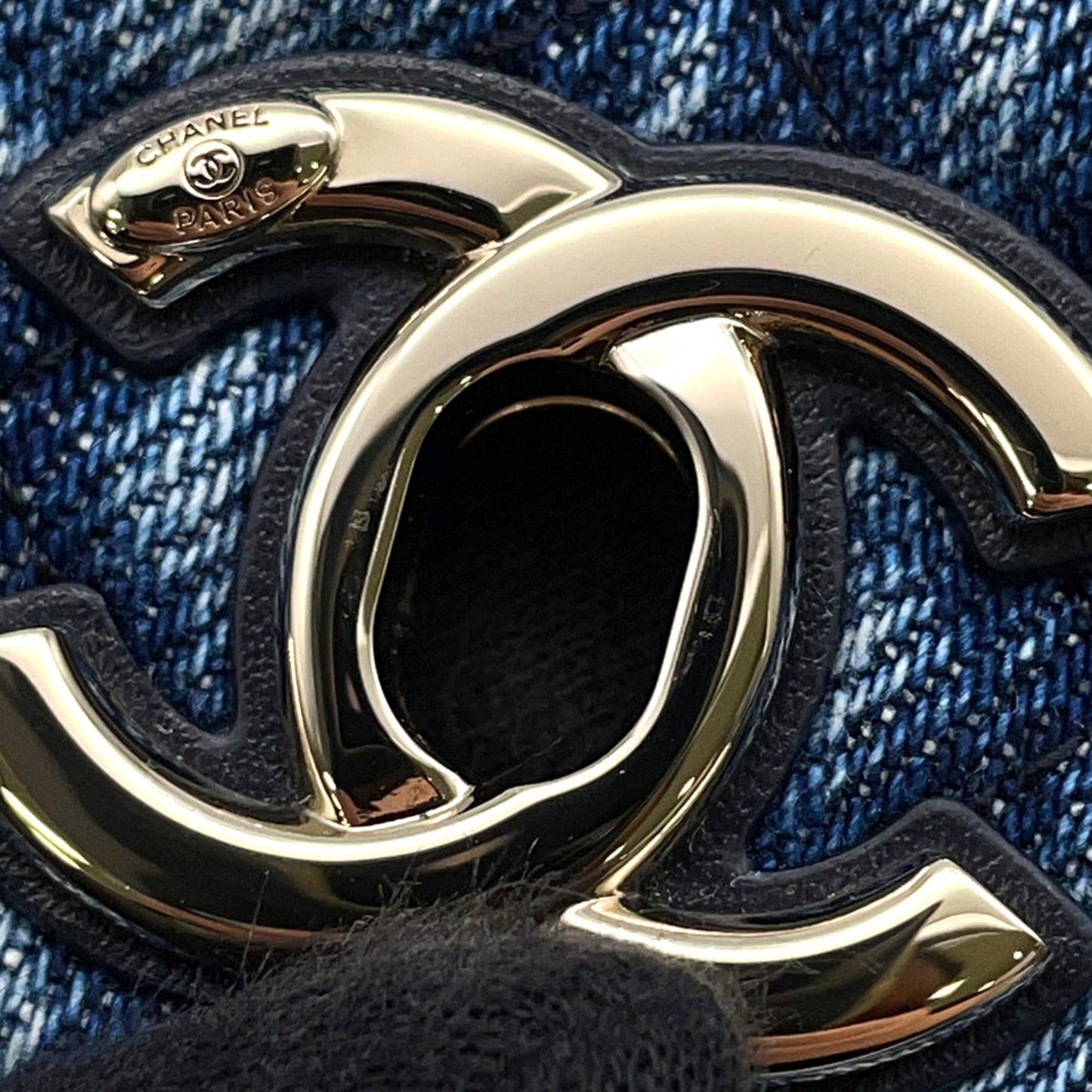 Chanel Extra Mini Quilted Washed Denim Coco Top Handle Bag
