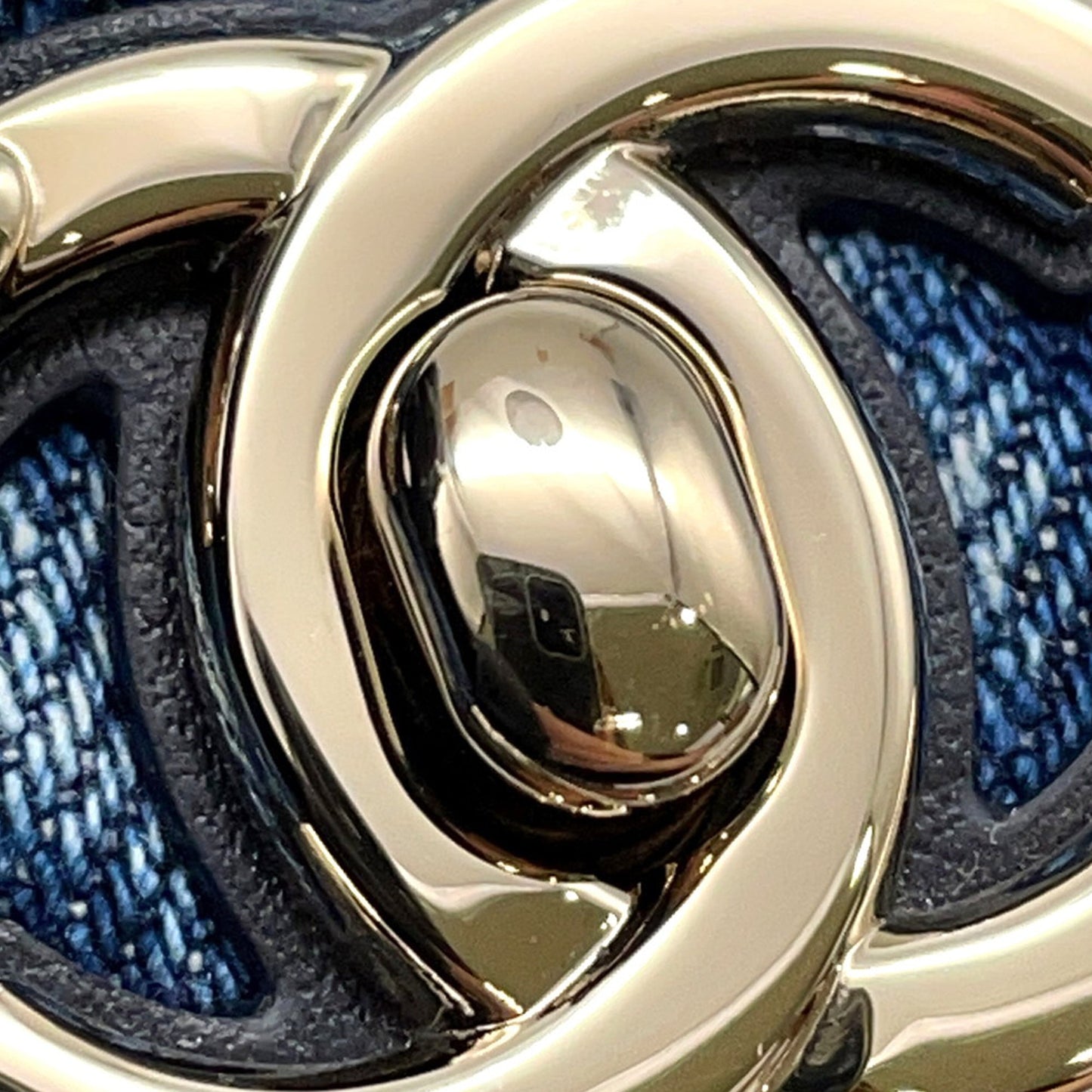 Chanel Extra Mini Quilted Washed Denim Coco Top Handle Bag