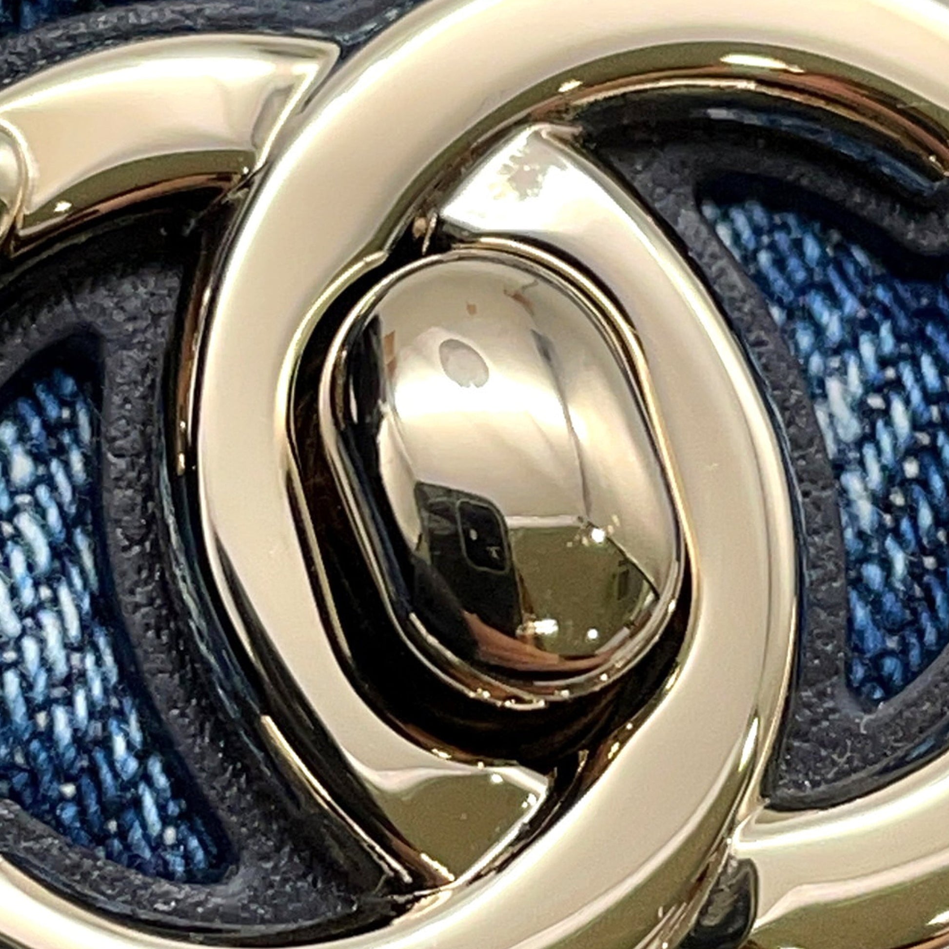 Chanel Extra Mini Quilted Washed Denim Coco Top Handle Bag