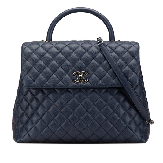 Chanel Large Caviar Coco Top Handle Bag