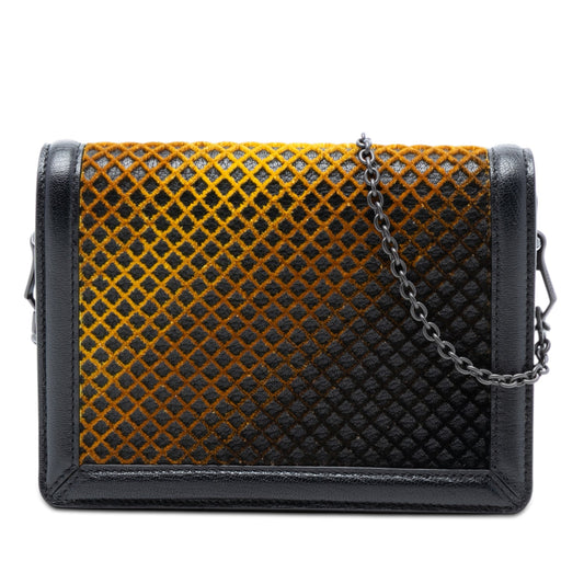Bottega Veneta Mini Leather and Ombre Velvet Montebello Crisscross Crossbody