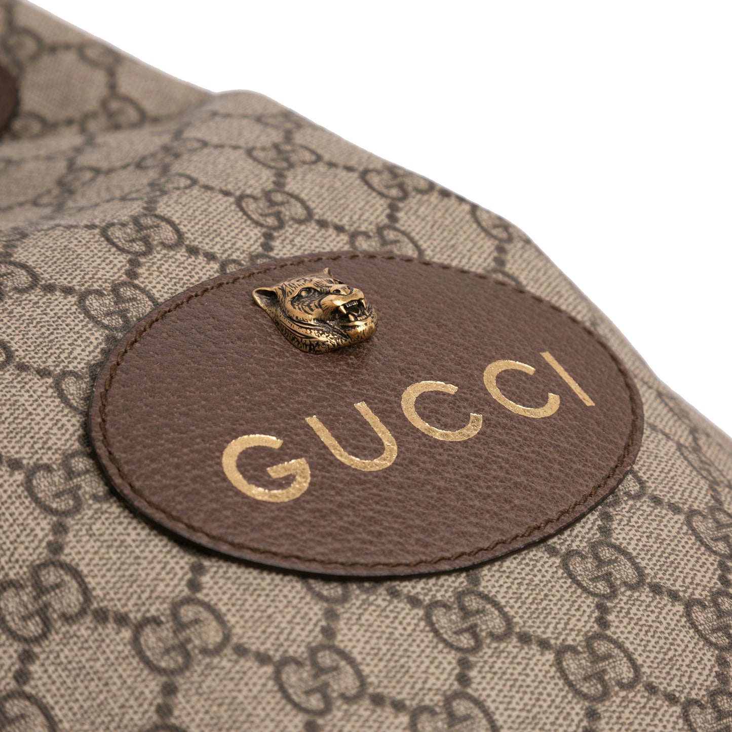 Gucci GG Supreme Web Neo Vintage Drawstring Bucket Bag