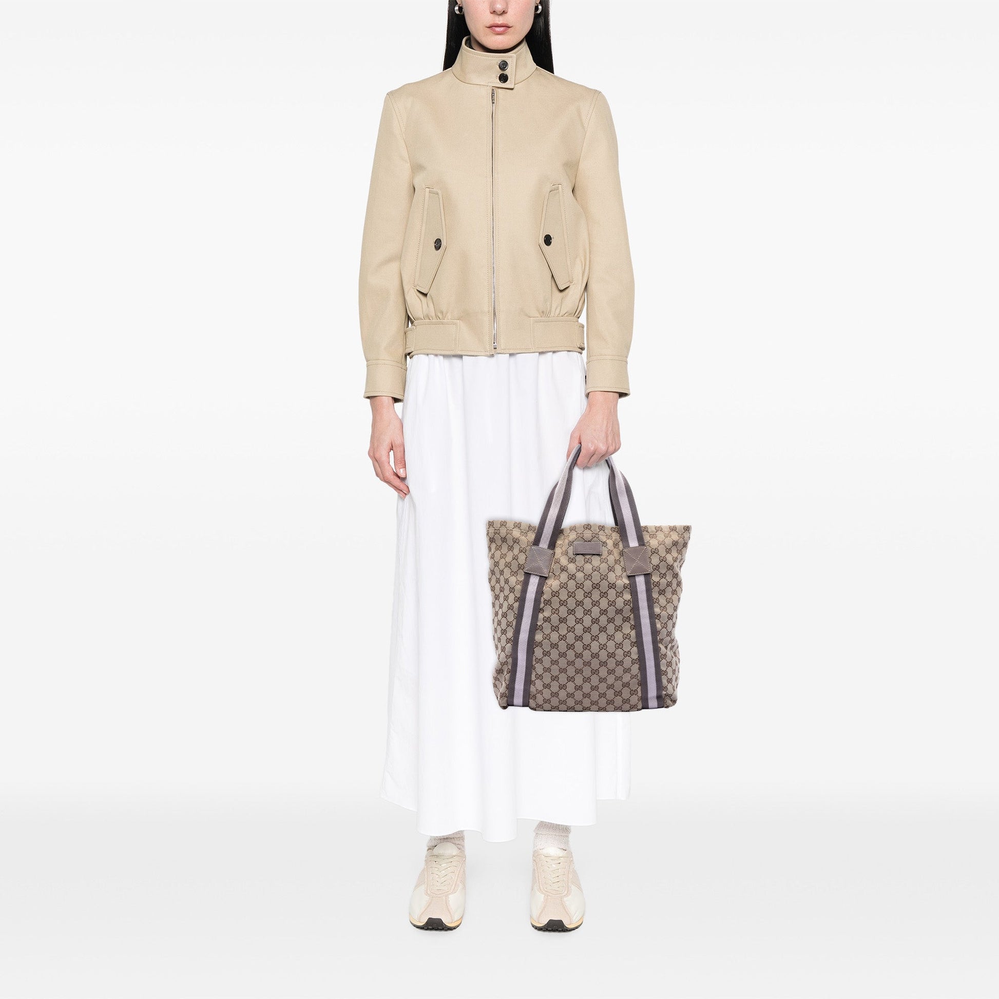 Gucci GG Canvas Web Tote