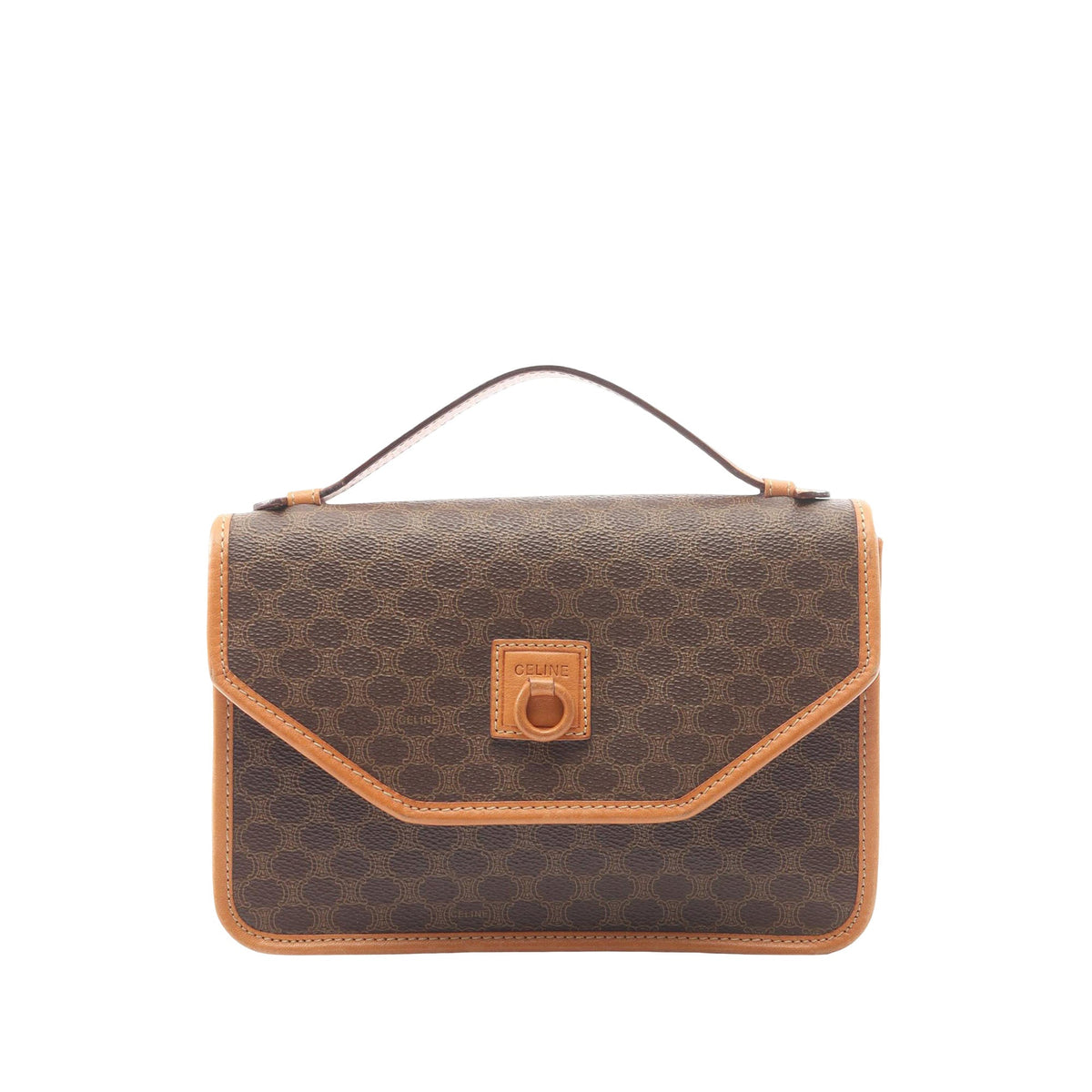 Celine Macadam Coated Canvas Handbag
