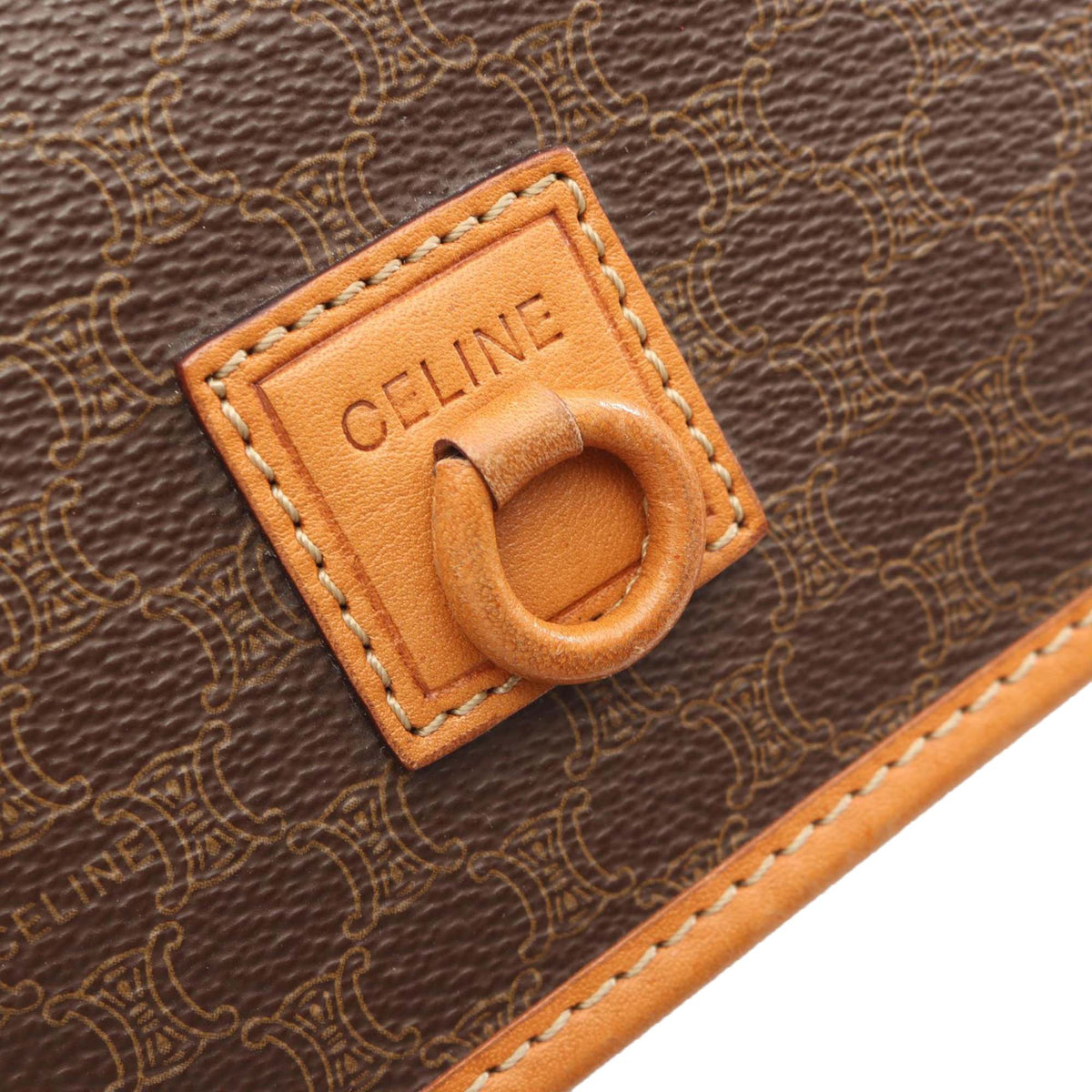Celine Macadam Coated Canvas Handbag