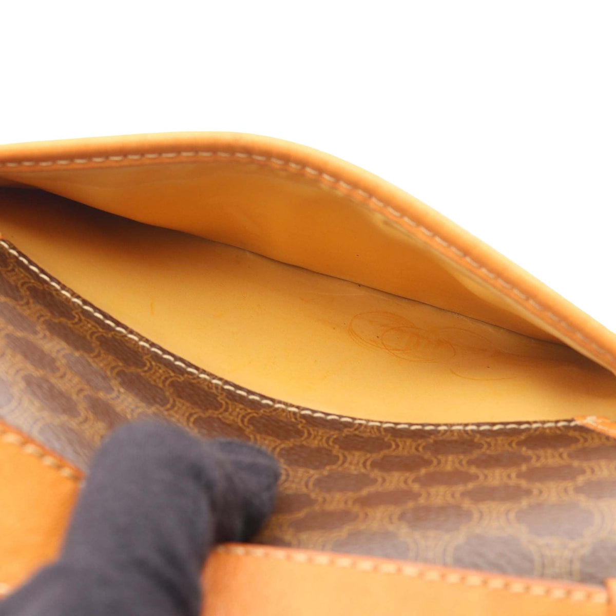 Celine Macadam Coated Canvas Handbag