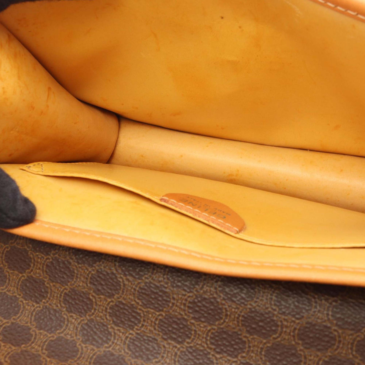 Celine Macadam Coated Canvas Handbag
