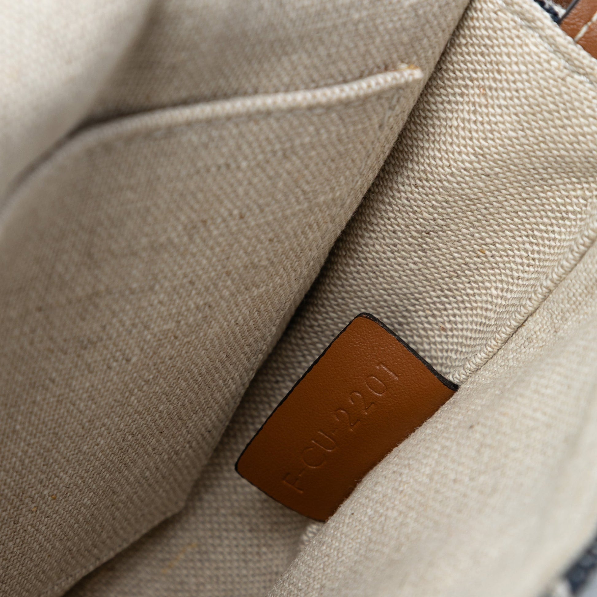 Celine Mini Triomphe Canvas and Calfskin Besace Crossbody
