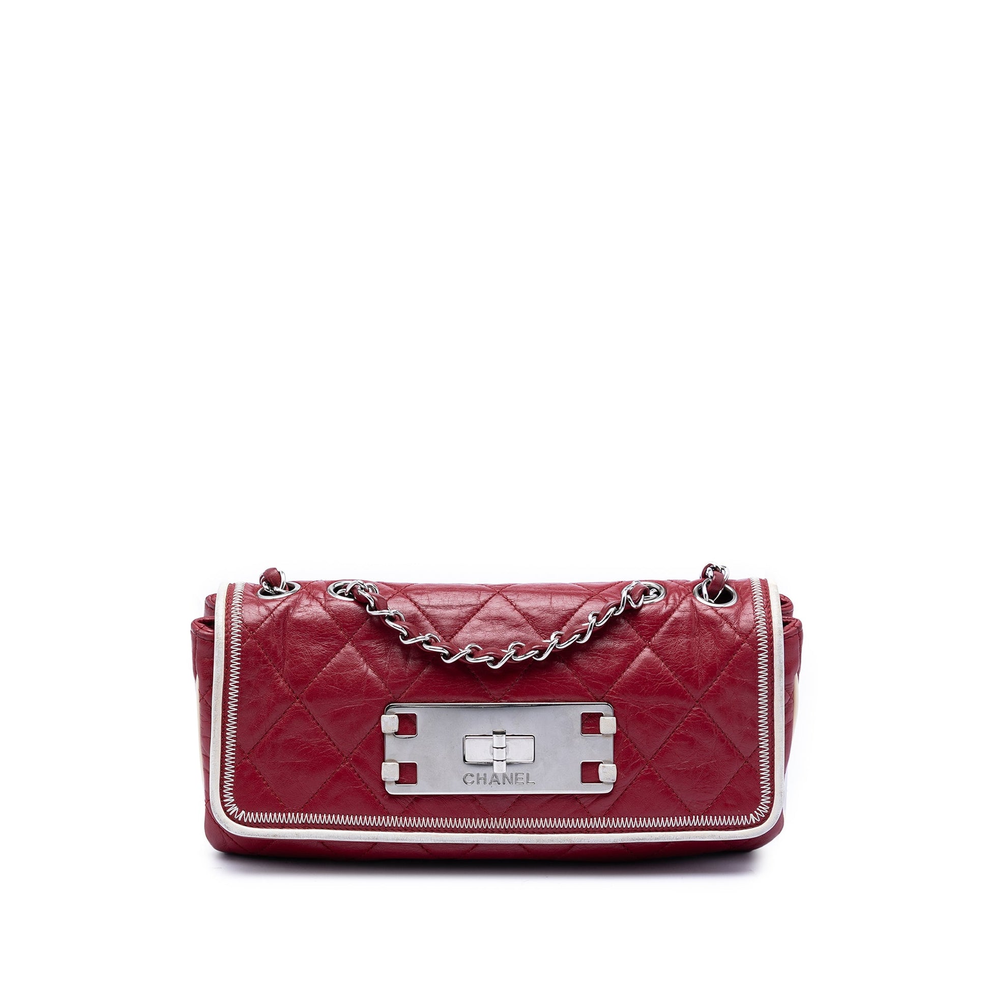 Chanel Quilted Aged Lambskin Reissue 2.55 East West Flap