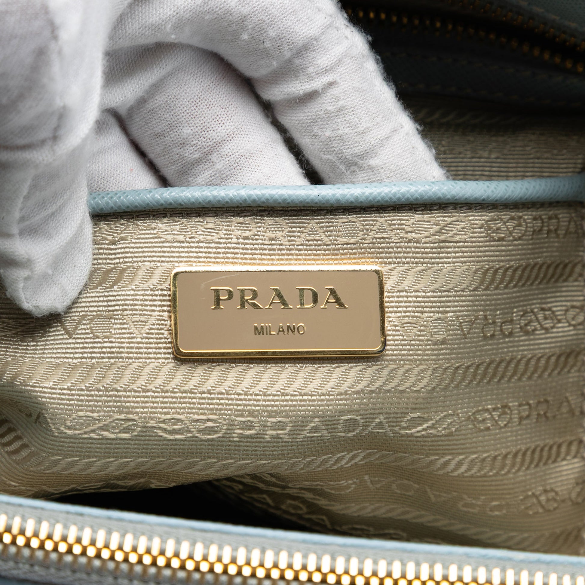 Prada Large Saffiano Lux Galleria Double Zip Satchel