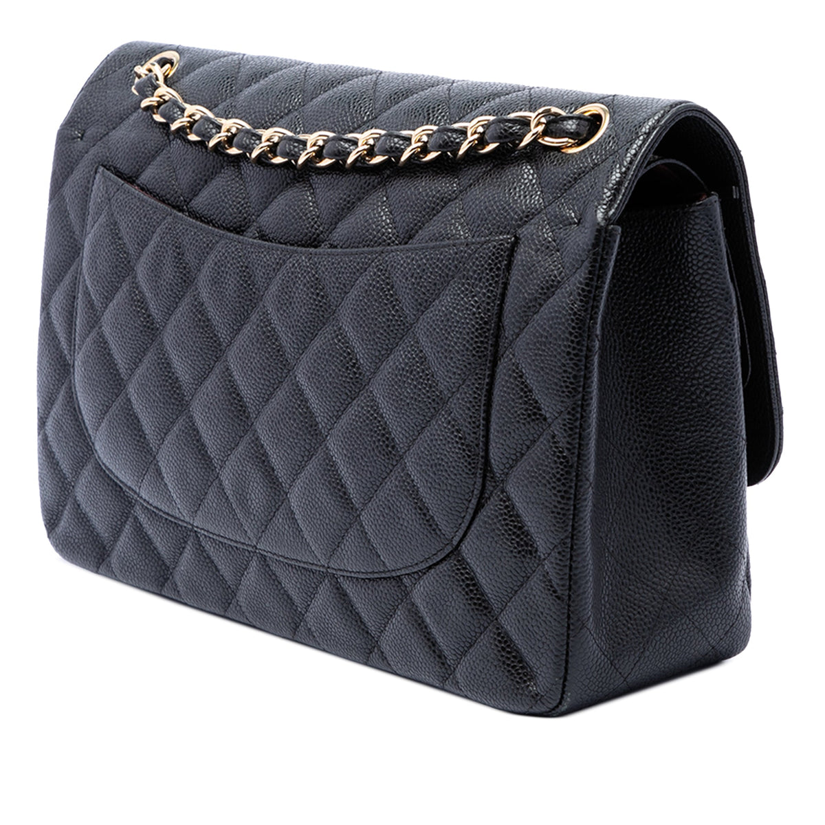 Chanel Jumbo Classic Caviar Double Flap — Black