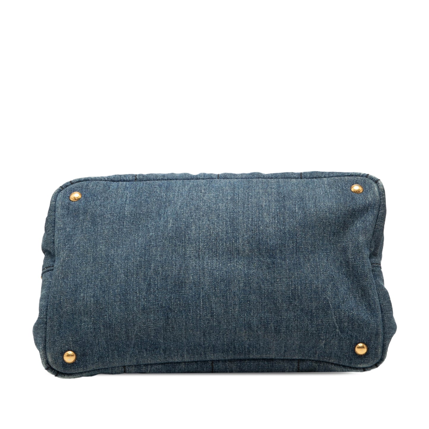 Prada Denim Canapa Logo Satchel