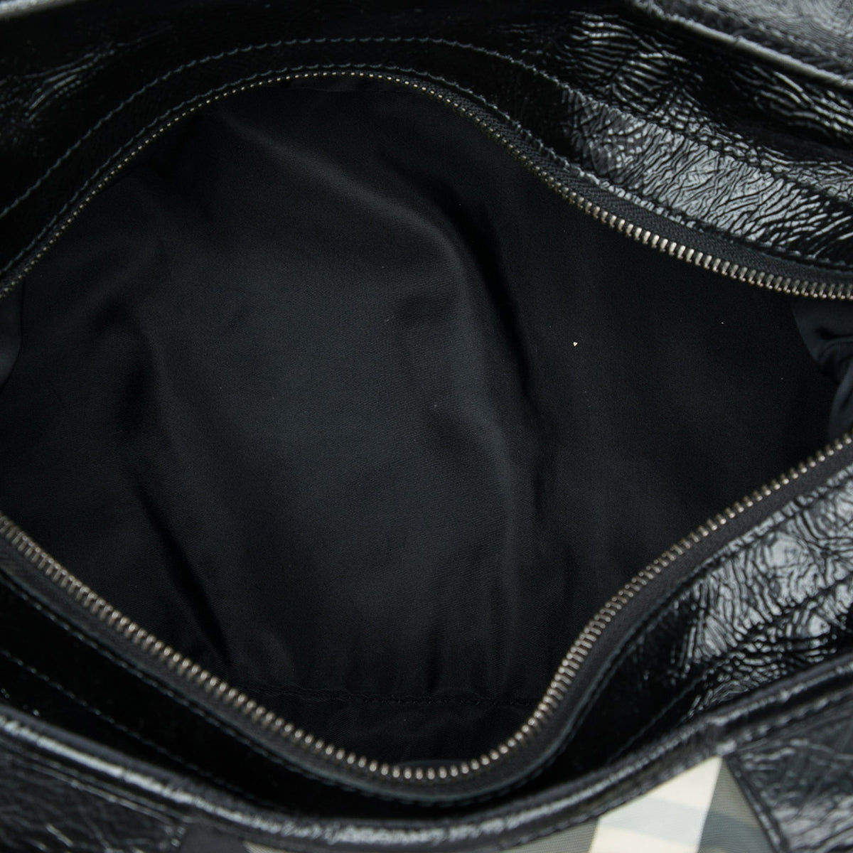 Burberry Medium Beat Check Nylon Lowry Satchel