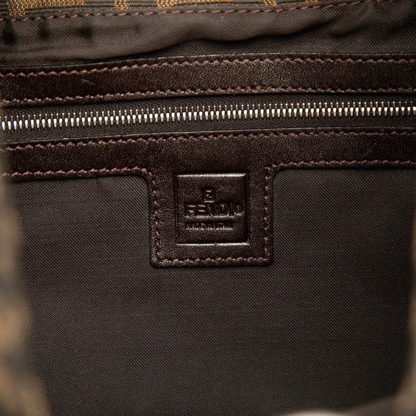 Fendi Zucca Canvas Shoulder Bag