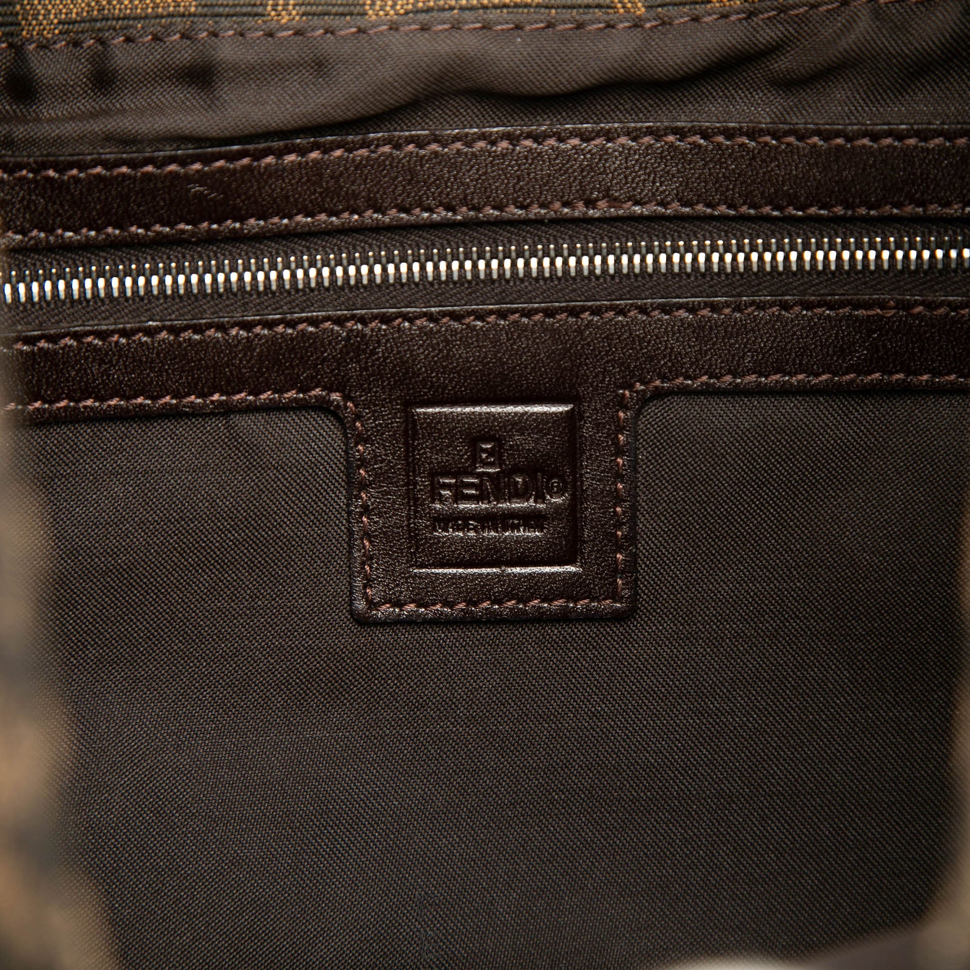 Fendi Zucca Canvas Shoulder Bag