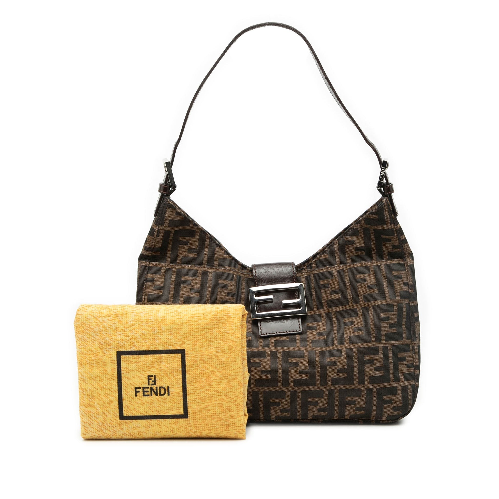 Fendi Zucca Canvas Shoulder Bag