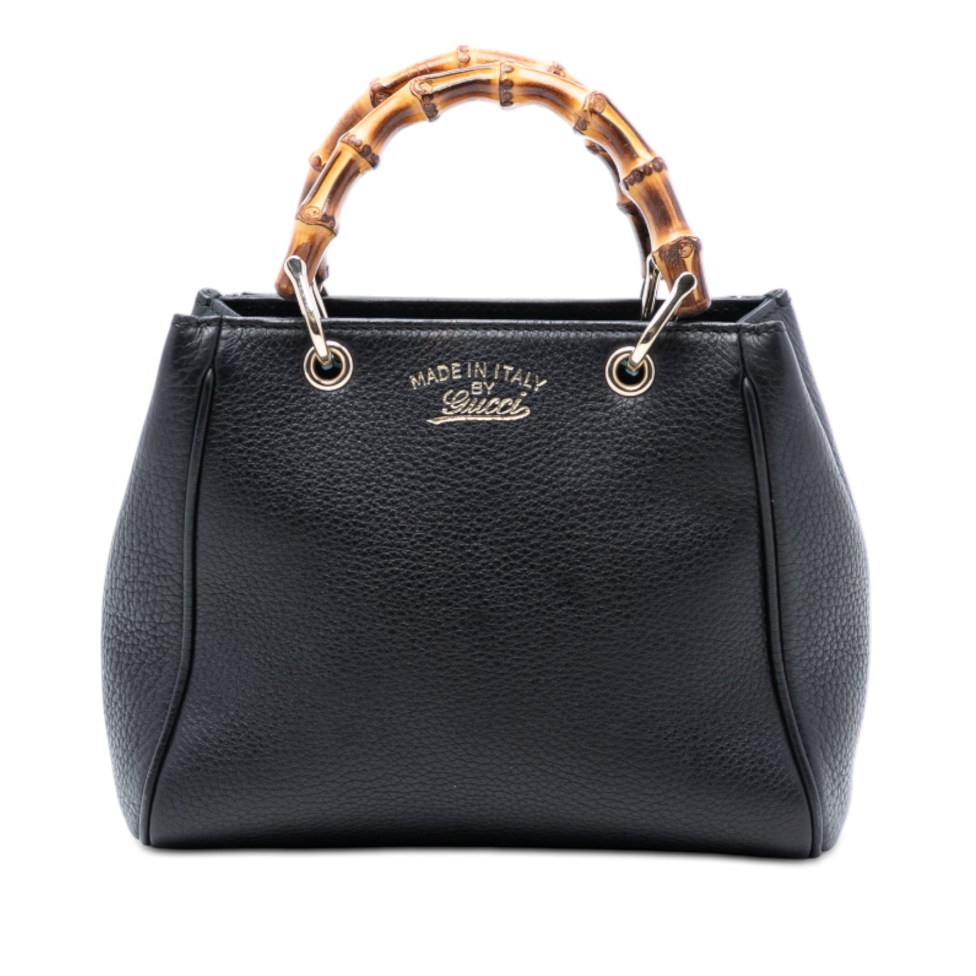 Gucci Mini Calfskin Bamboo Shopper Satchel