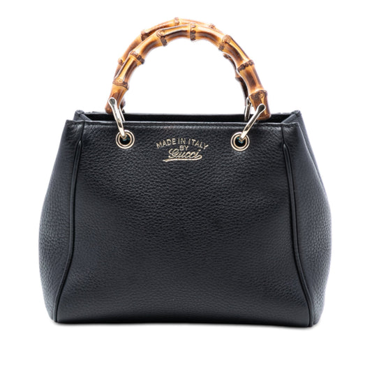 Gucci Mini Calfskin Bamboo Shopper Satchel