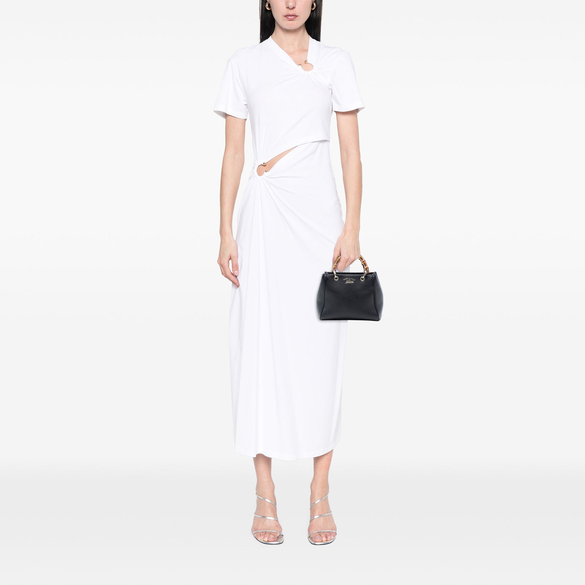 Gucci Mini Calfskin Bamboo Shopper Satchel