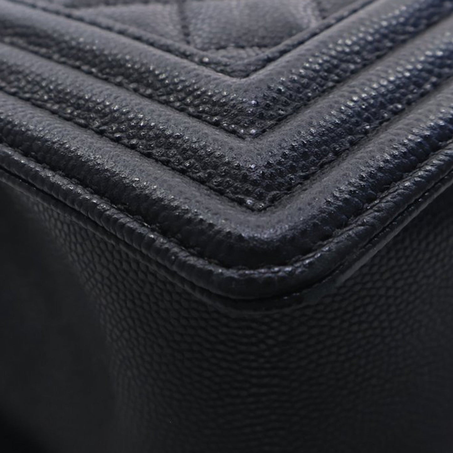 Chanel Old Medium Quilted Caviar Boy Flap