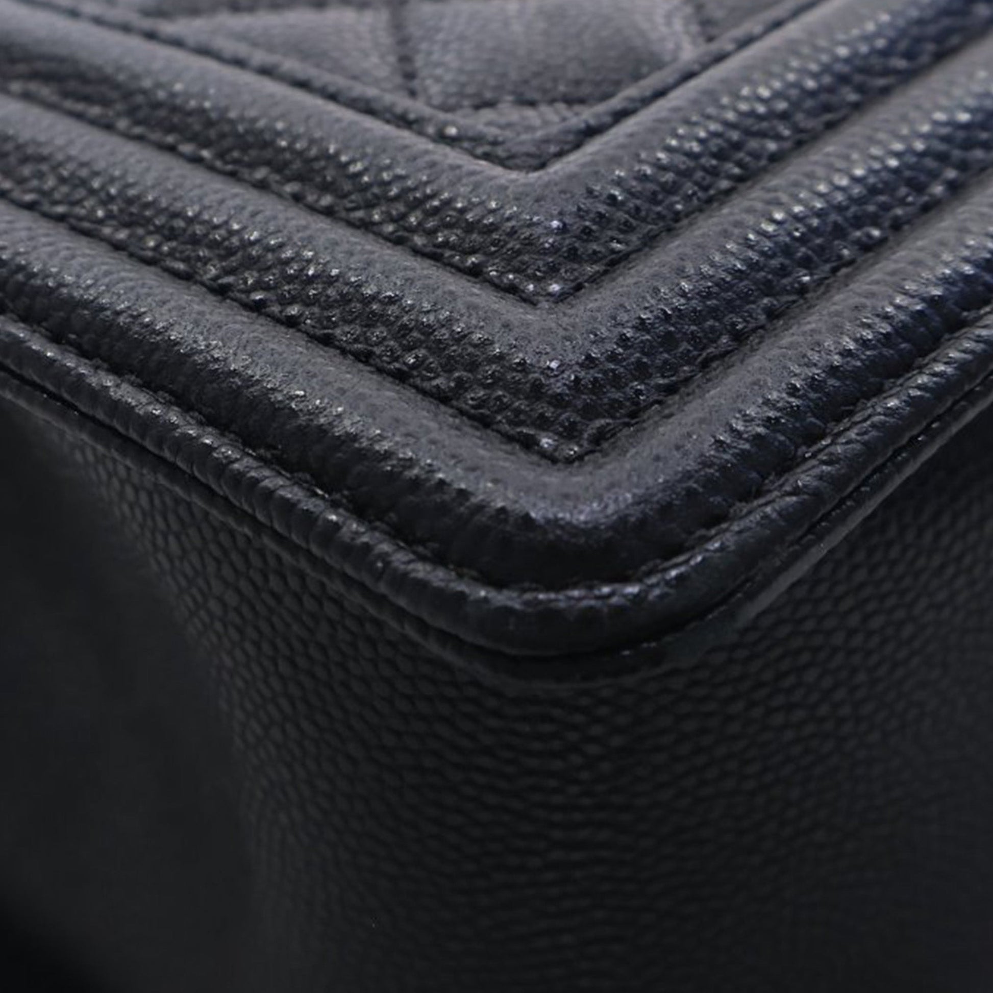 Chanel Old Medium Quilted Caviar Boy Flap