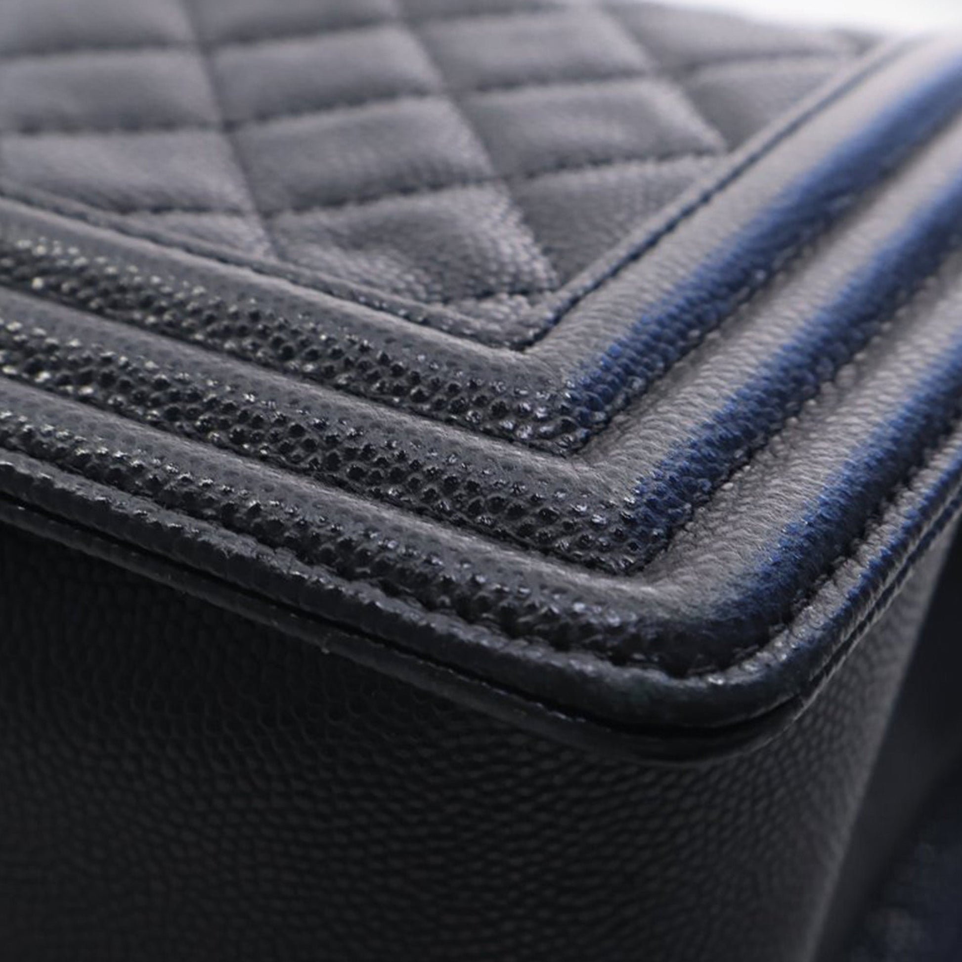 Chanel Old Medium Quilted Caviar Boy Flap