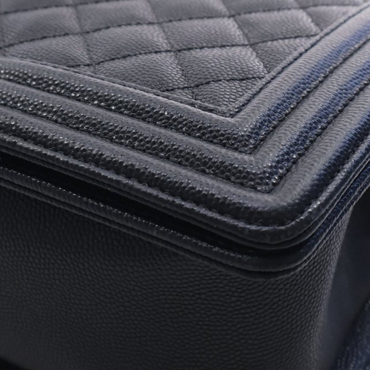 Chanel Old Medium Quilted Caviar Boy Flap