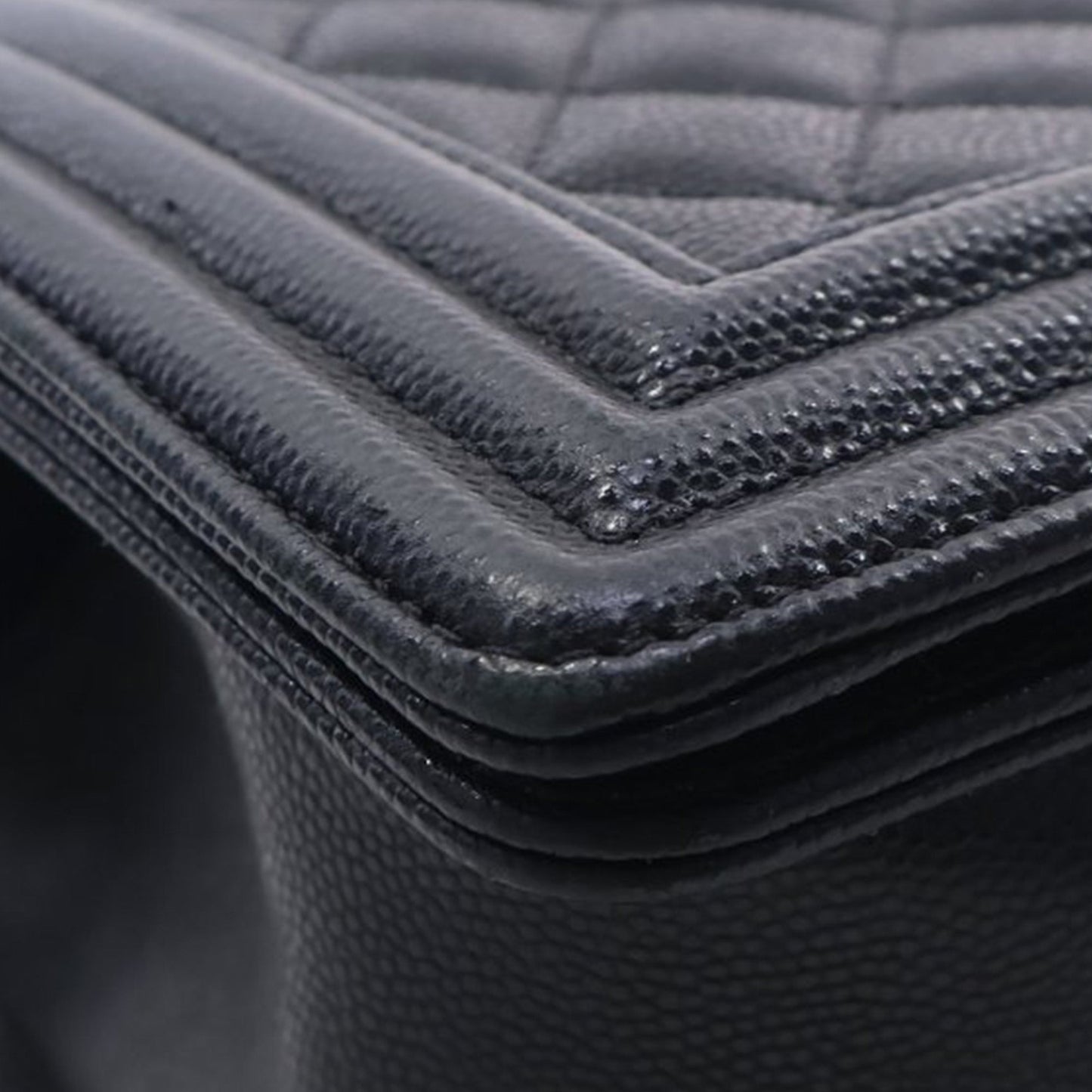 Chanel Old Medium Quilted Caviar Boy Flap