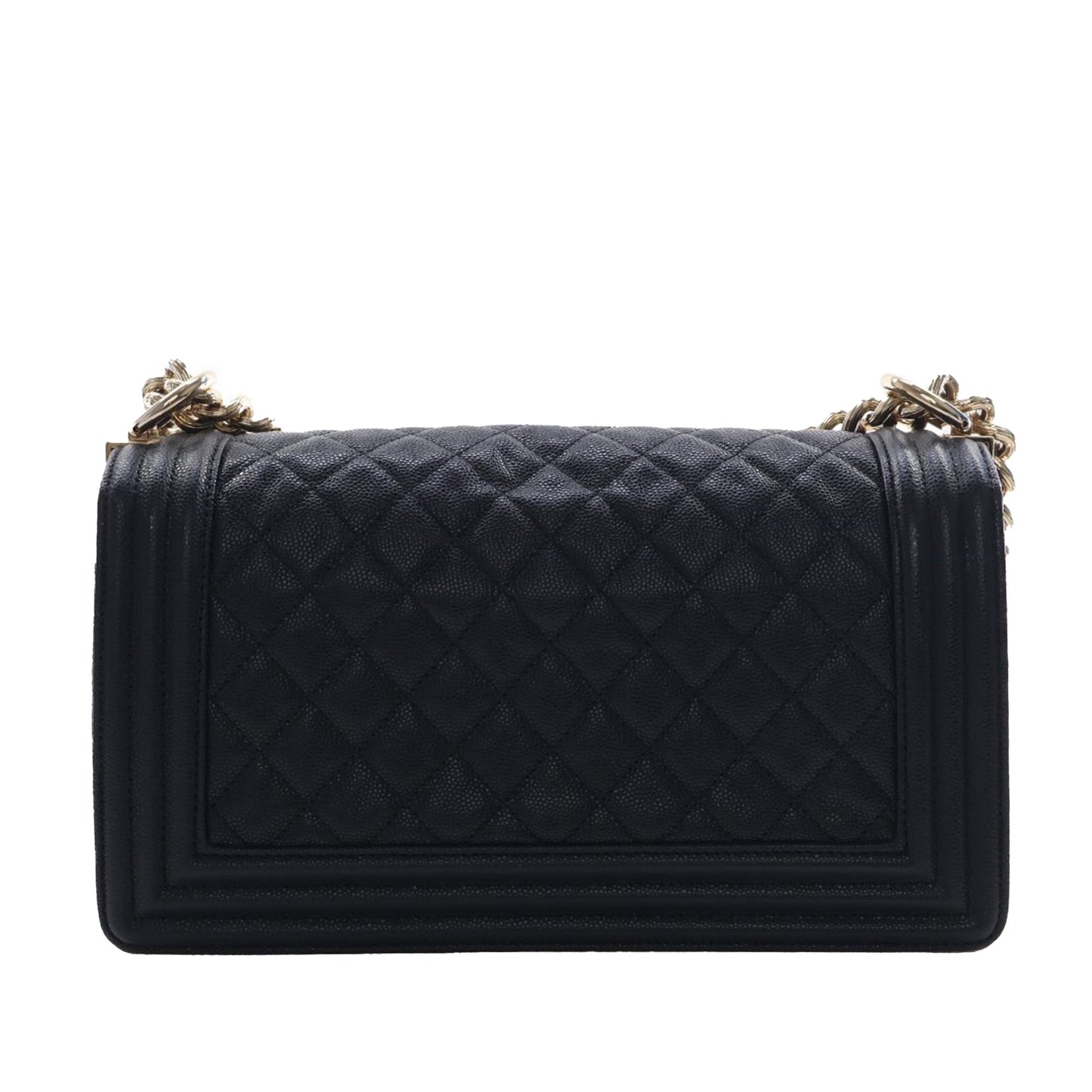 Chanel Old Medium Quilted Caviar Boy Flap