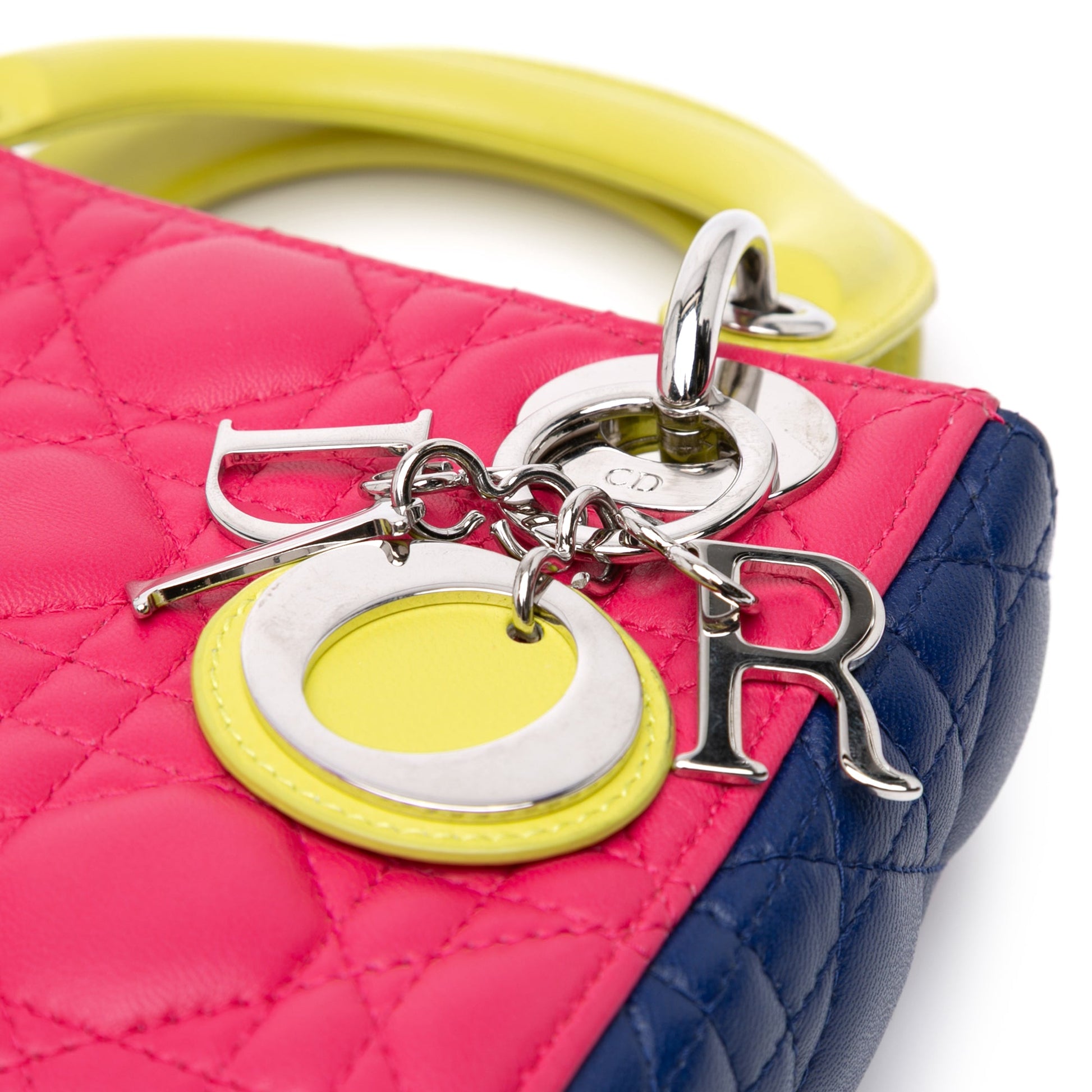 Dior Mini Tricolor Lambskin Cannage Lady Dior