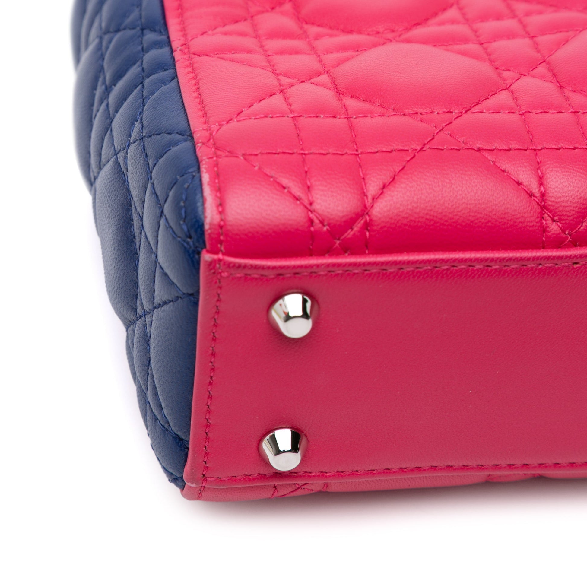 Dior Mini Tricolor Lambskin Cannage Lady Dior