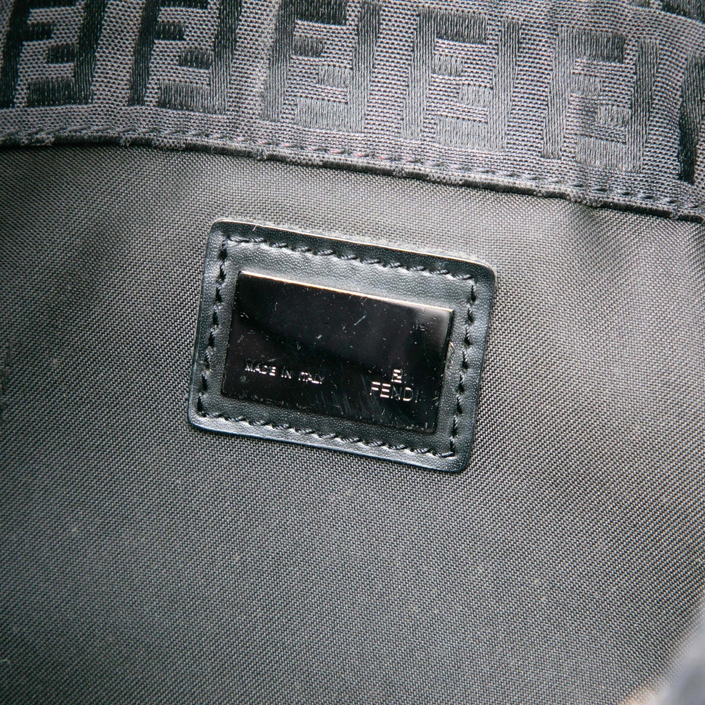 Fendi Zucchino Canvas Shoulder Bag